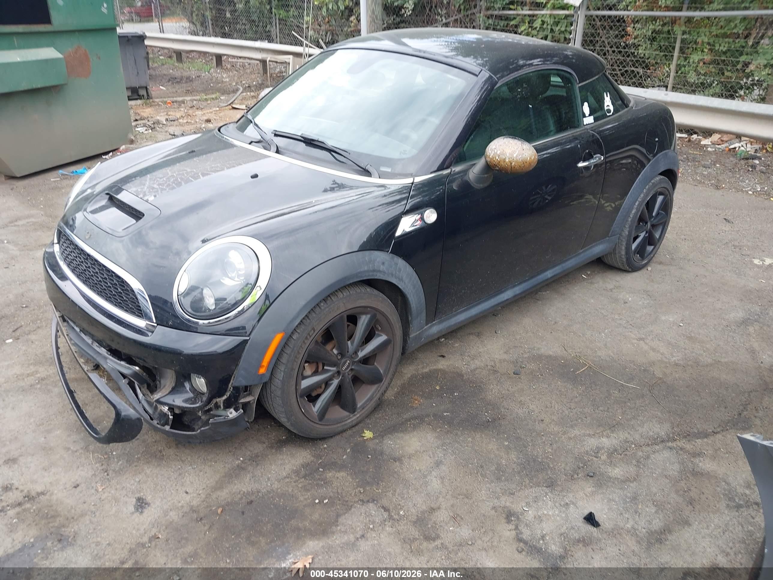 2014 Mini Coupe Cooper S Черный vin: WMWSX3C57ET409287