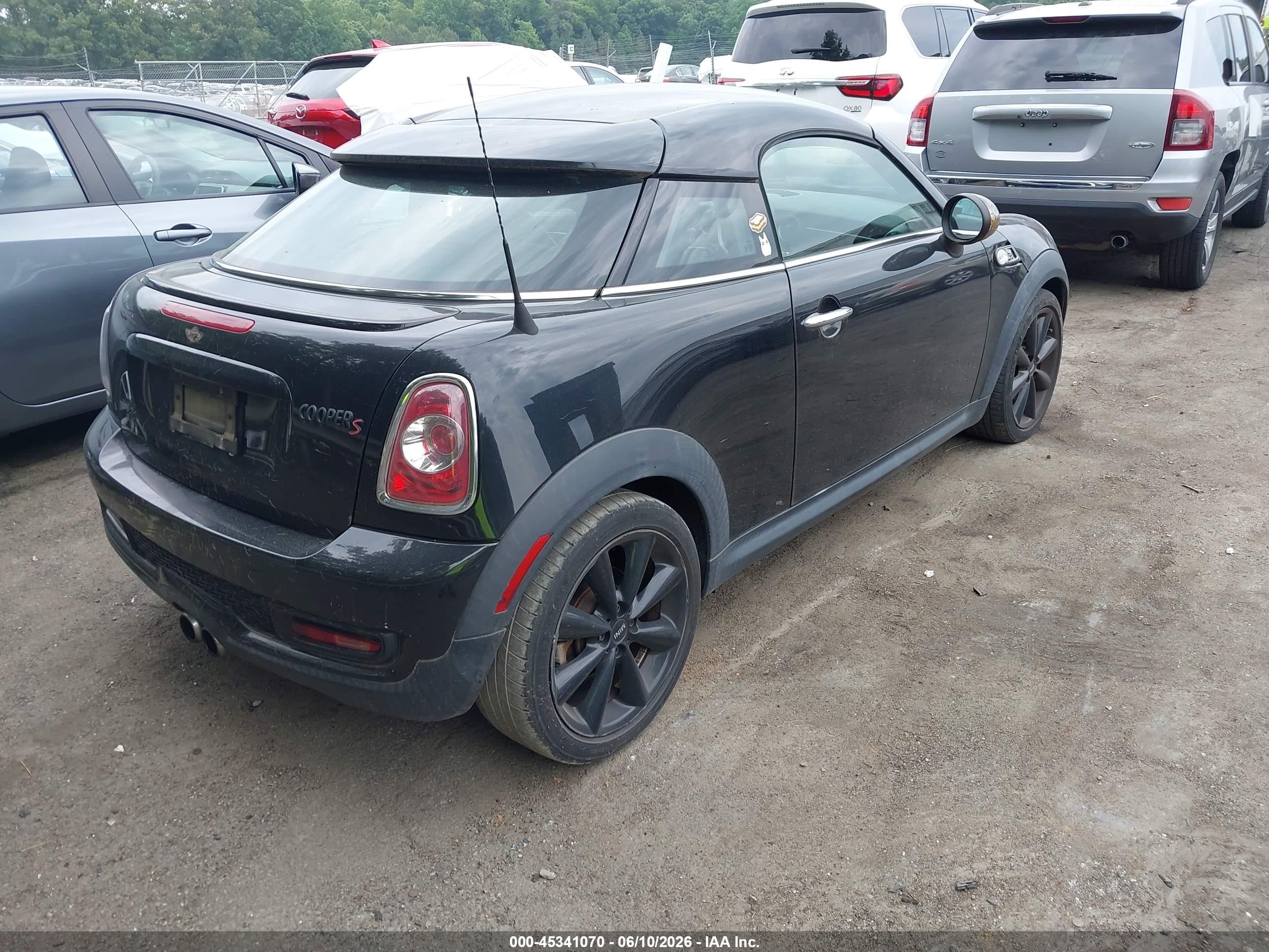 2014 Mini Coupe Cooper S Черный vin: WMWSX3C57ET409287
