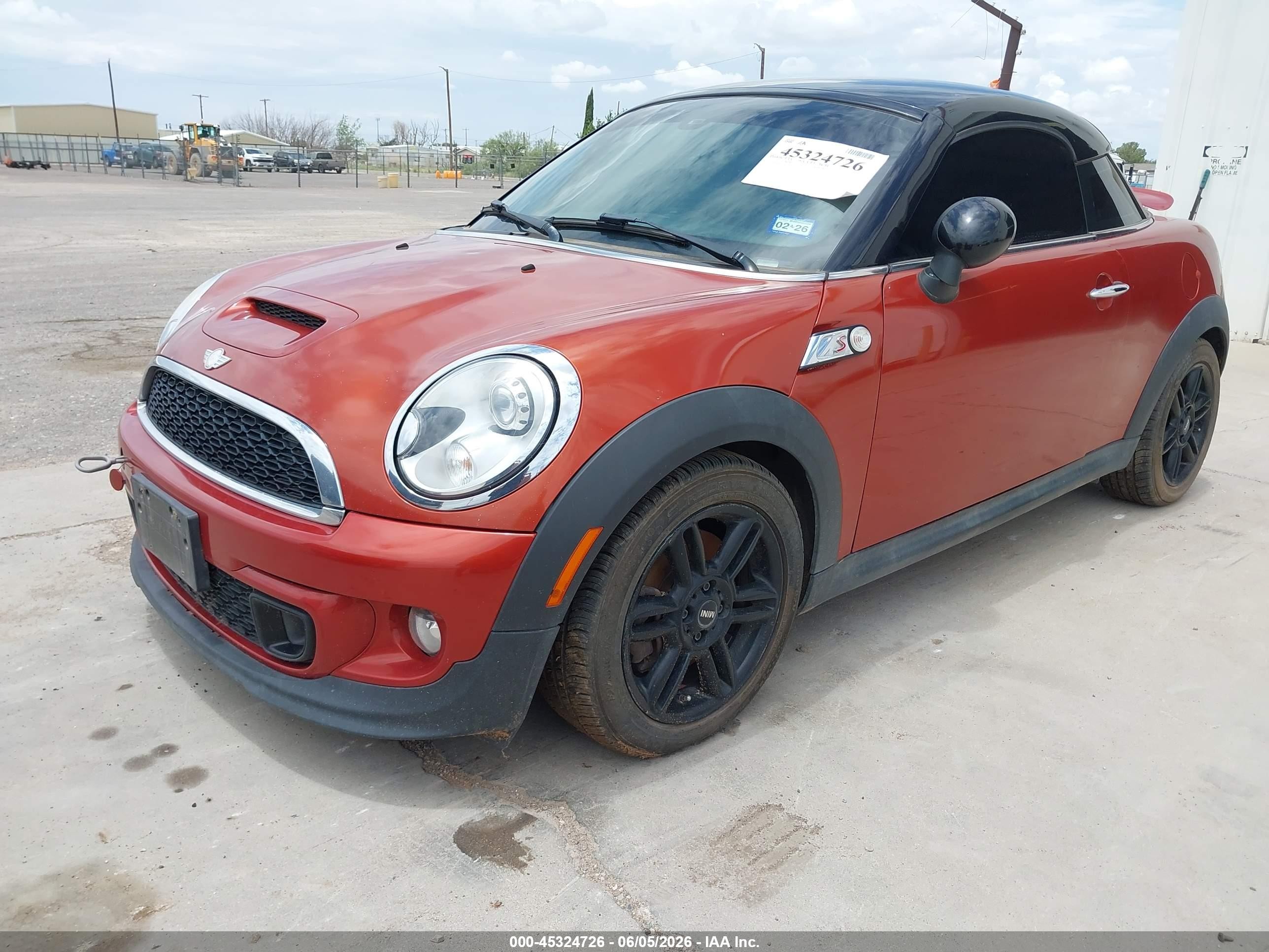 2014 Mini Coupe Cooper S Оранжевый vin: WMWSX3C59ET772710