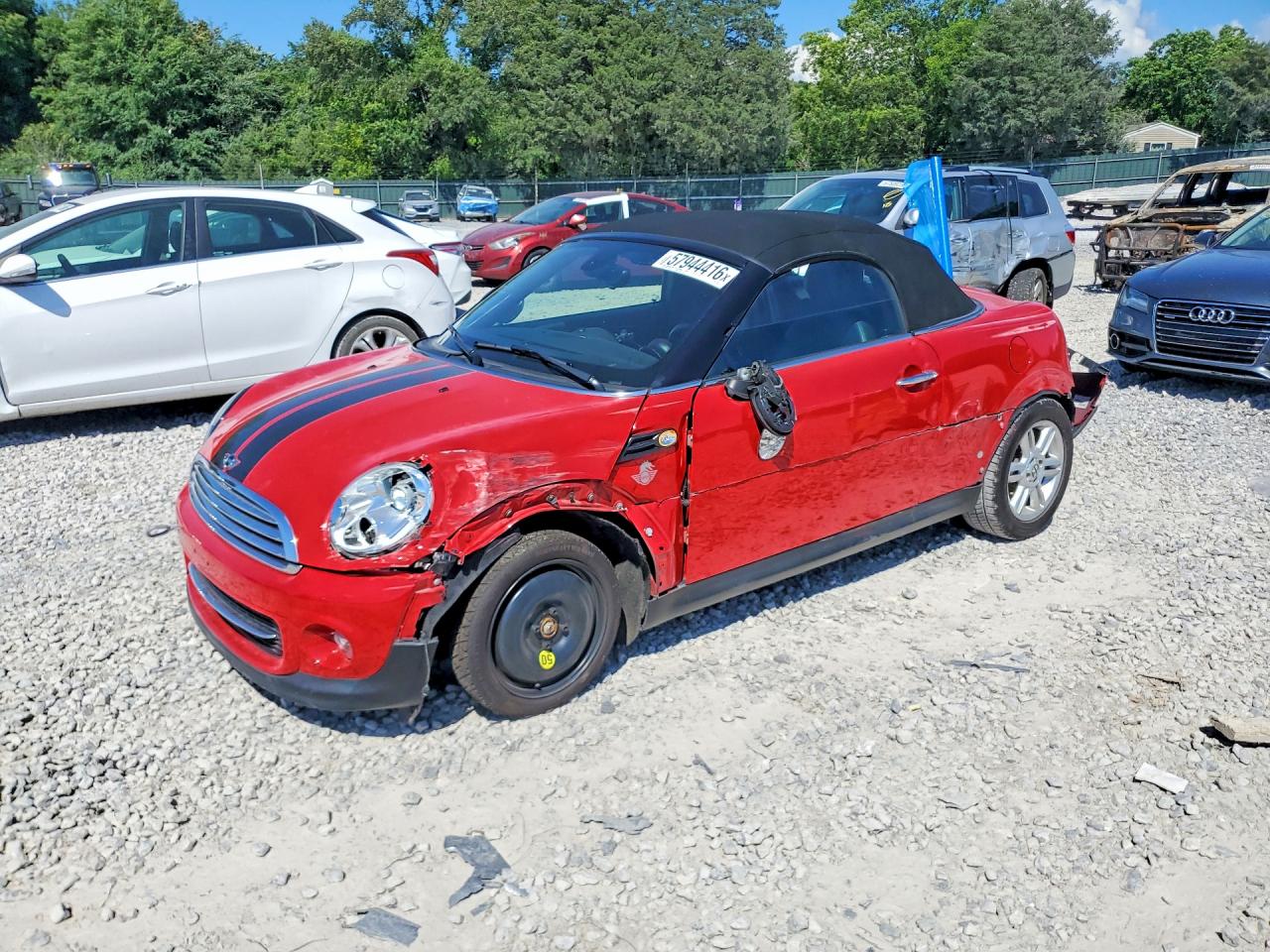 2015 Mini Cooper Roadster Красный vin: WMWSY1C53FT626015