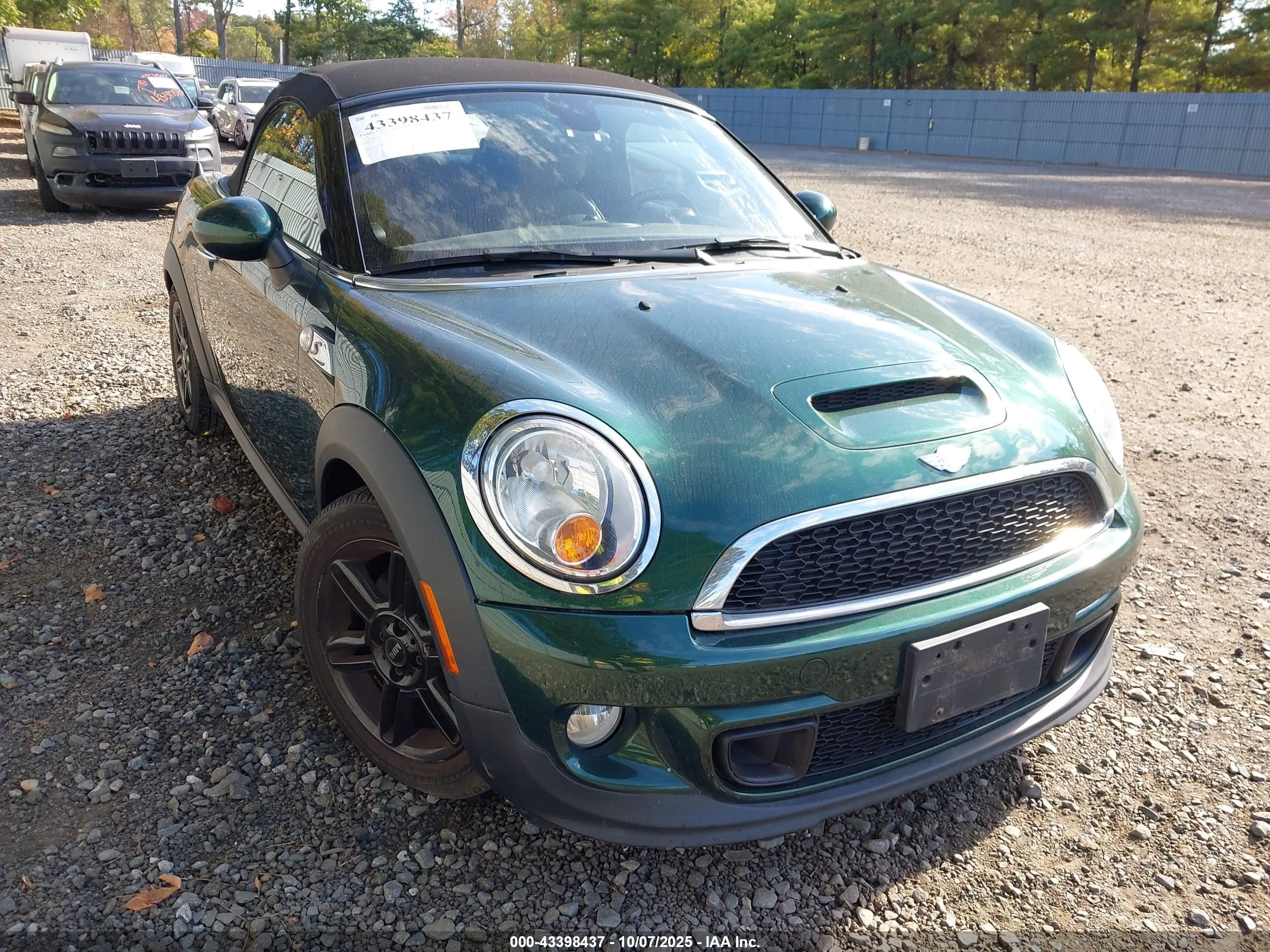 2013 Mini Roadster Cooper S Зеленый vin: WMWSY3C51DT565871