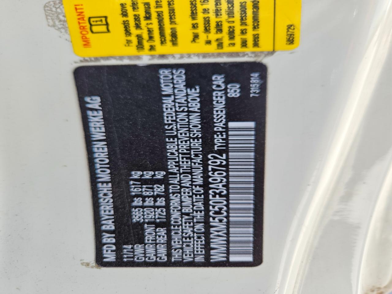 2015 Mini Cooper Beige vin: WMWXM5C50F3A96792