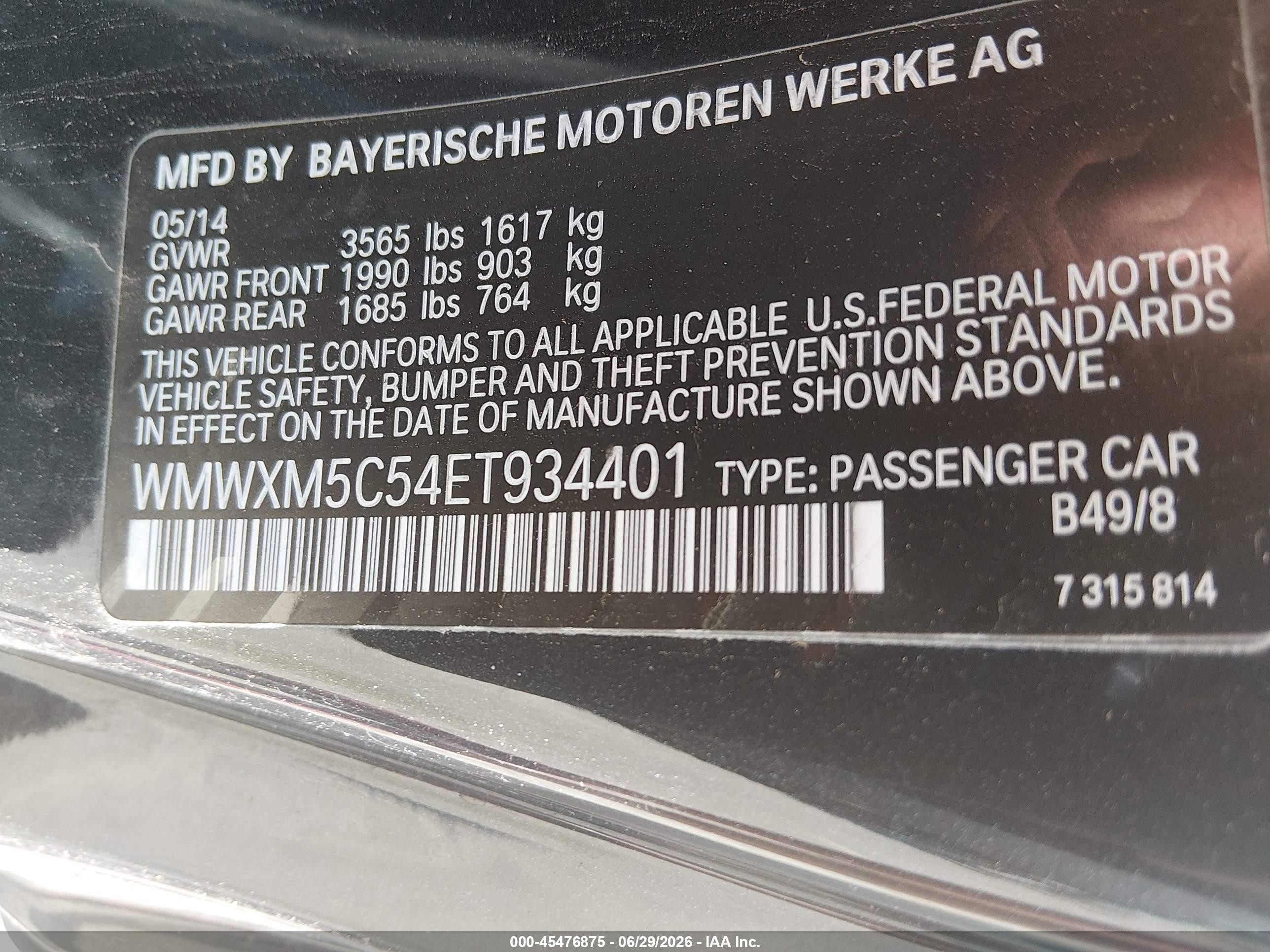 2014 Mini Hardtop Cooper Brown vin: WMWXM5C54ET934401