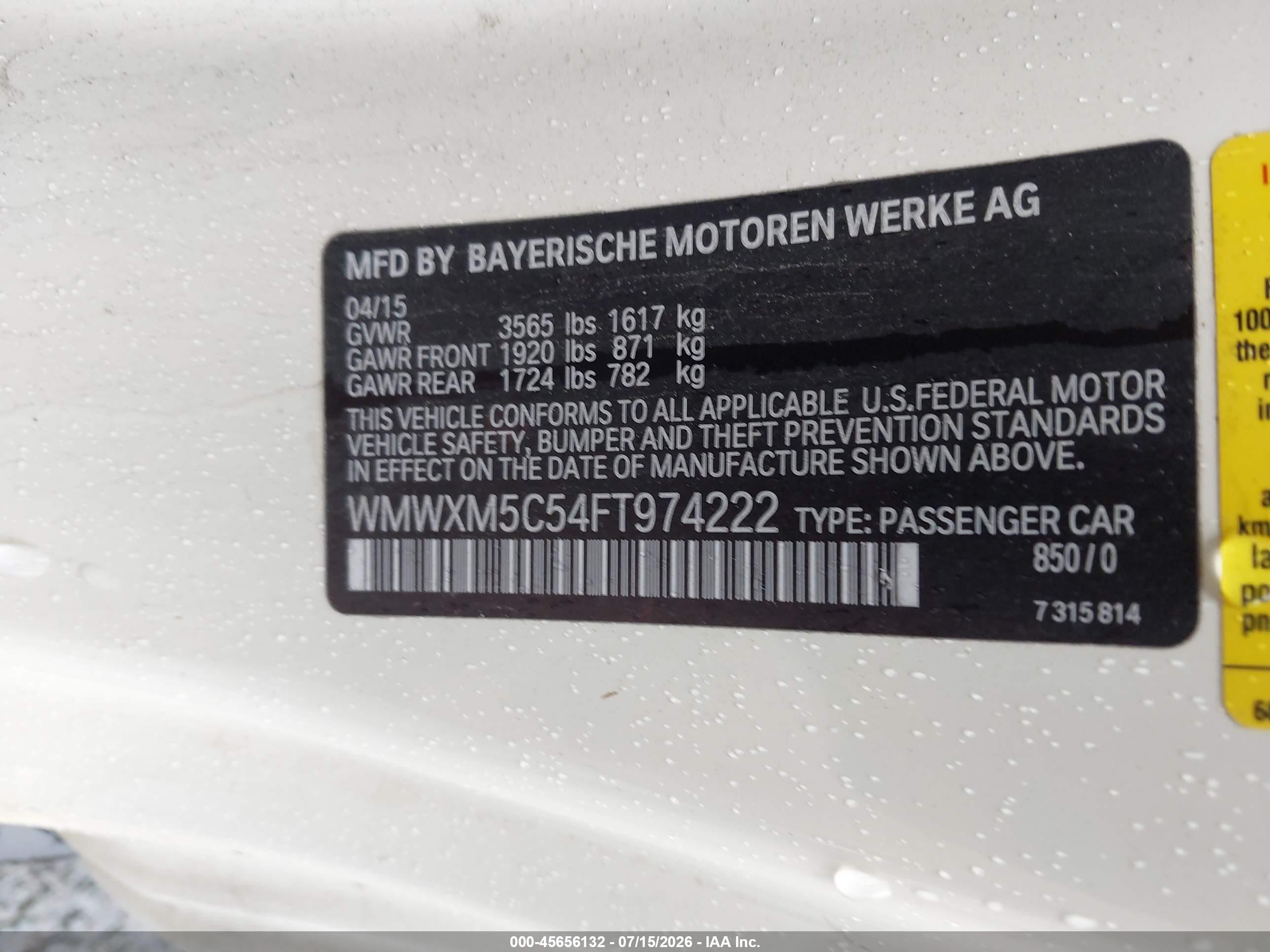 2015 Mini Hardtop Cooper Beige vin: WMWXM5C54FT974222