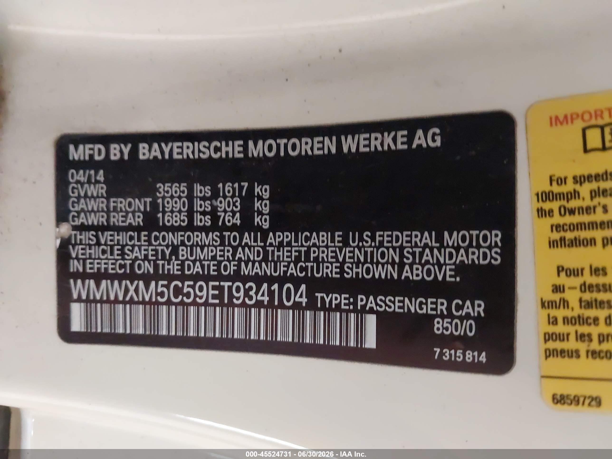 2014 Mini Hardtop Cooper Белый vin: WMWXM5C59ET934104