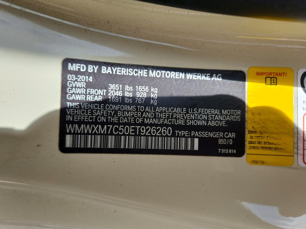 2014 Mini Cooper S Beige vin: WMWXM7C50ET926260