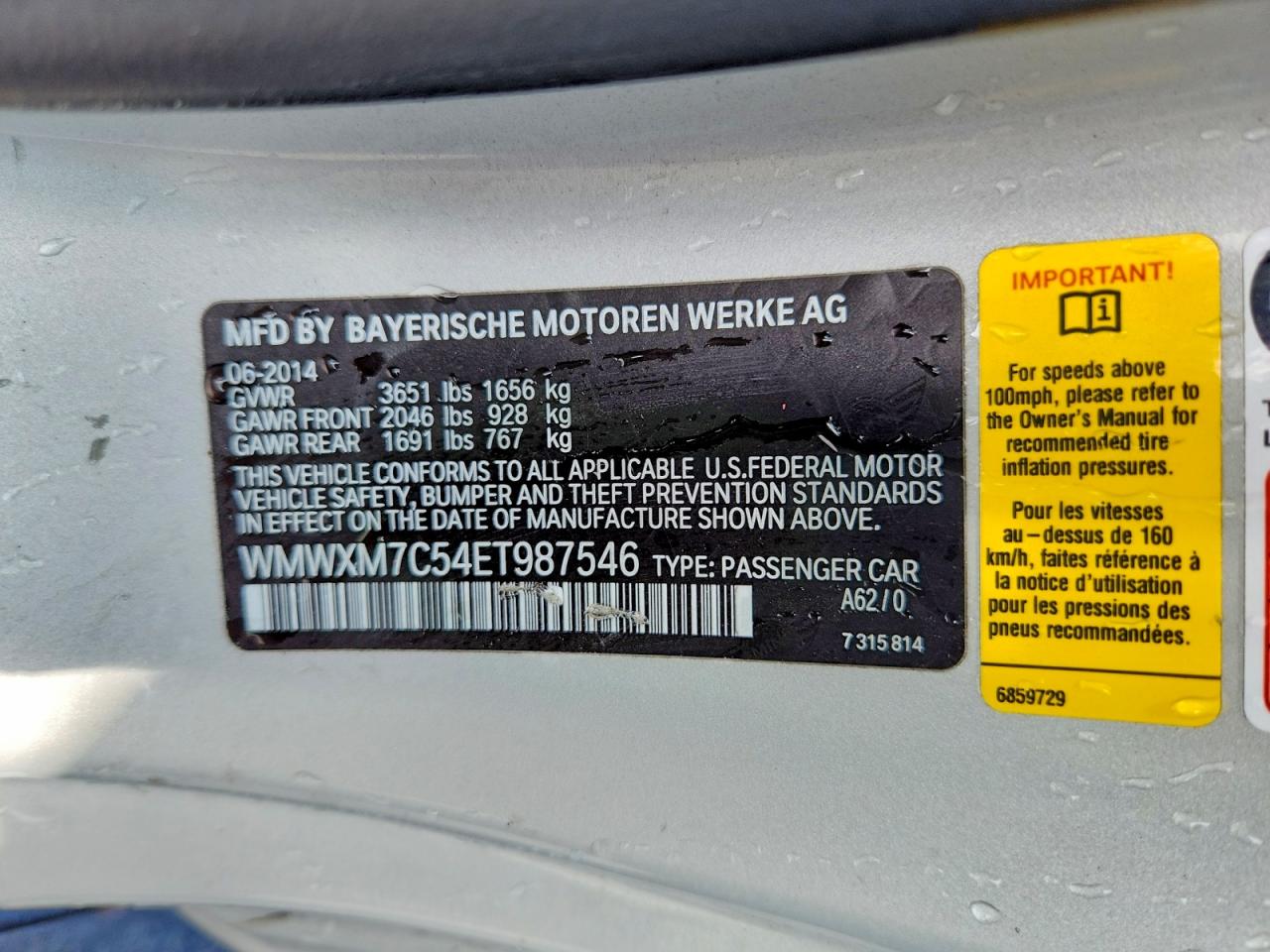2014 Mini Cooper S Gray vin: WMWXM7C54ET987546