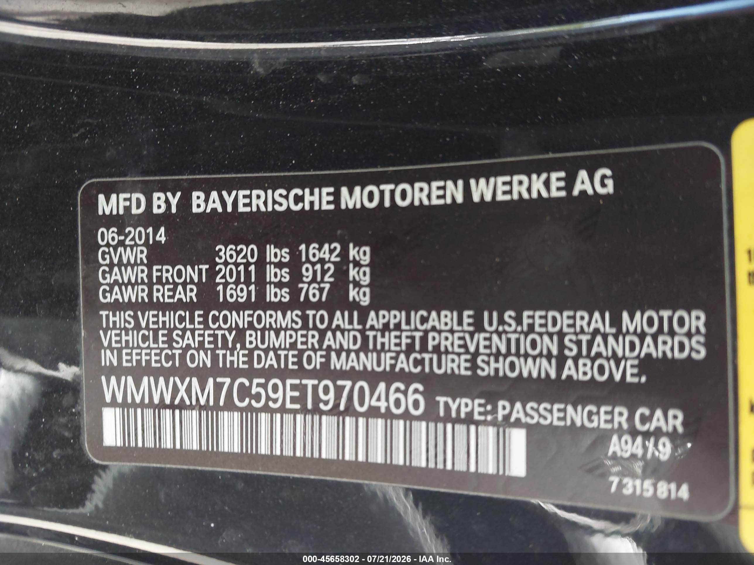 2014 Mini Hardtop Cooper S Black vin: WMWXM7C59ET970466