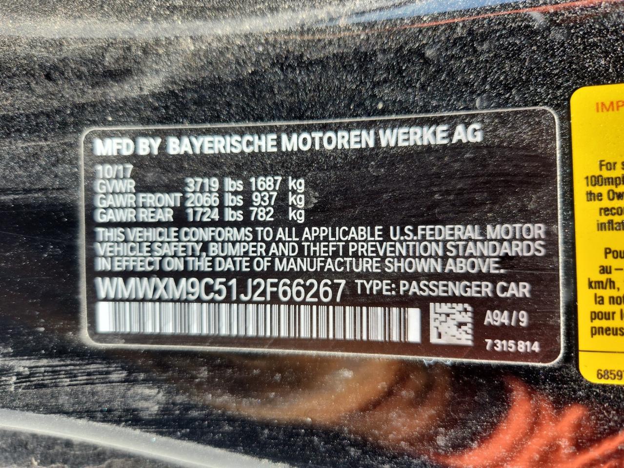 2018 Mini Cooper John Cooper Works Two Tone vin: WMWXM9C51J2F66267