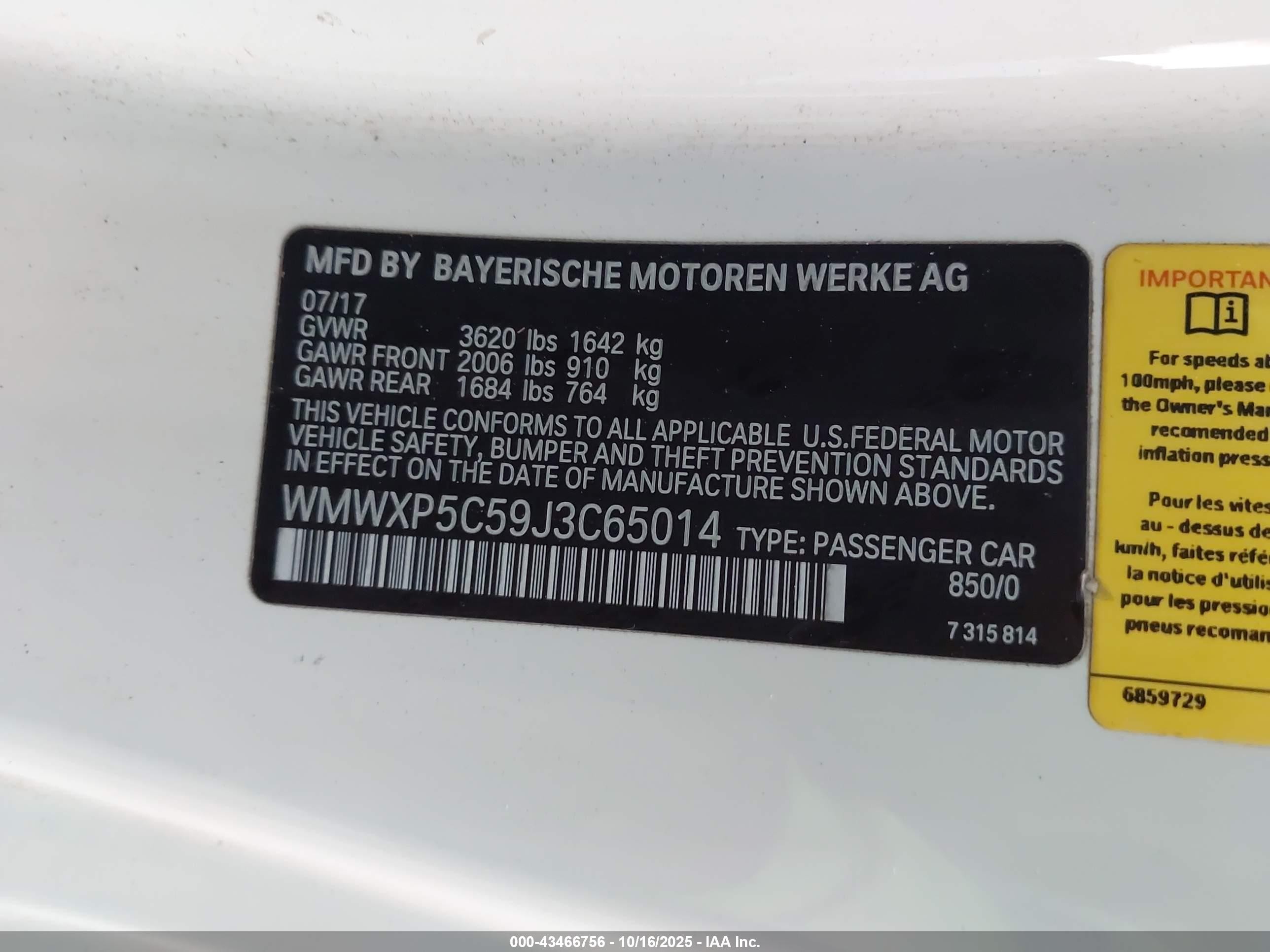 2018 Mini Hardtop Cooper/oxford Edition Cream vin: WMWXP5C59J3C65014