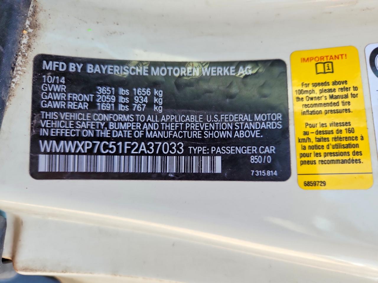 2015 Mini Cooper S Cream vin: WMWXP7C51F2A37033
