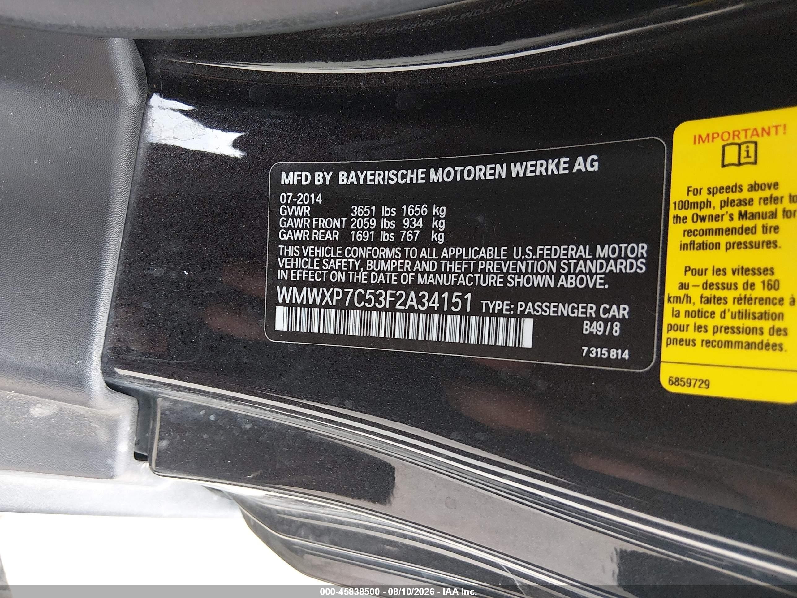 2015 Mini Hardtop Cooper S Черный vin: WMWXP7C53F2A34151