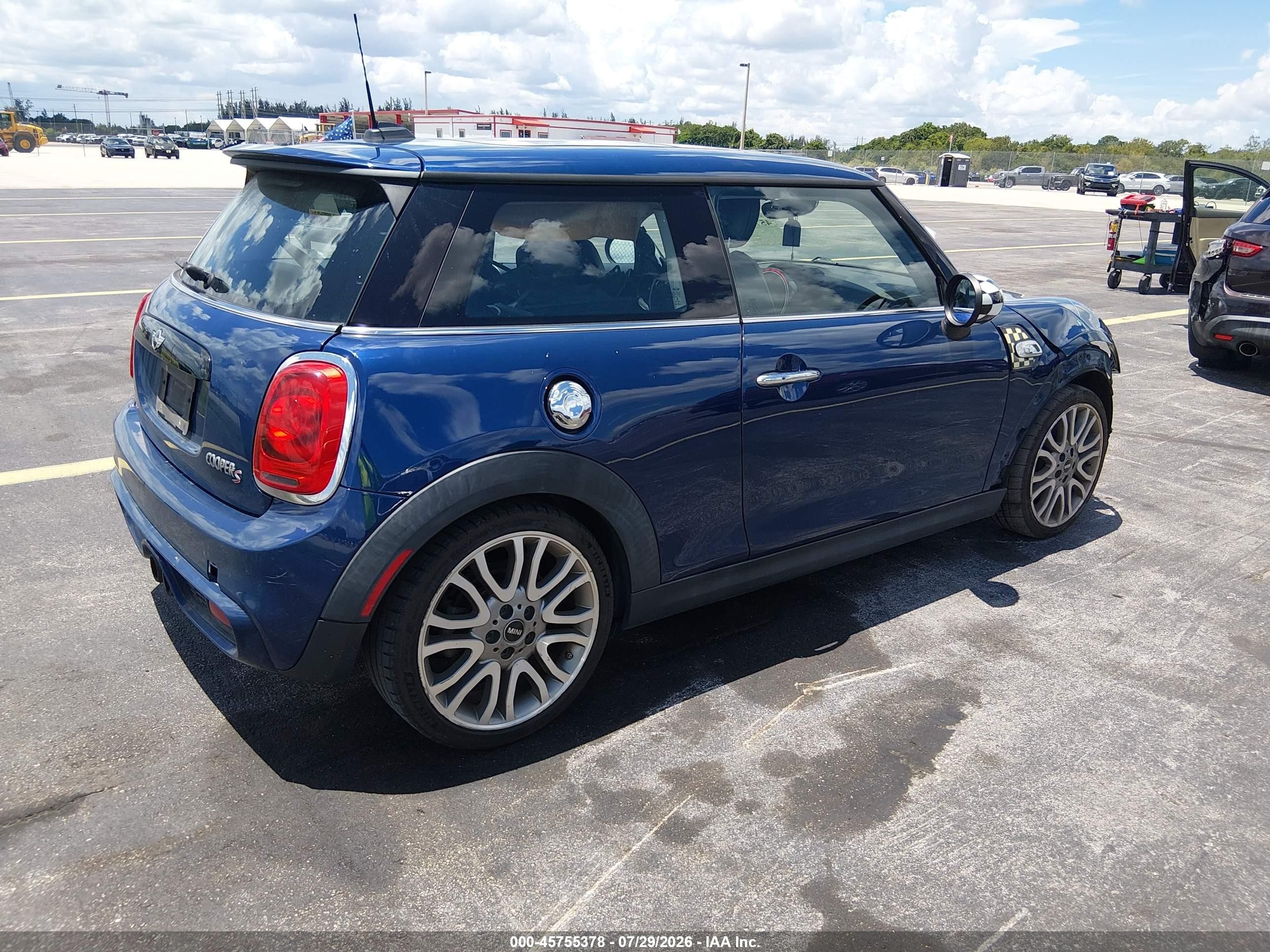 2015 Mini Hardtop Cooper S Blue vin: WMWXP7C54F2A34448