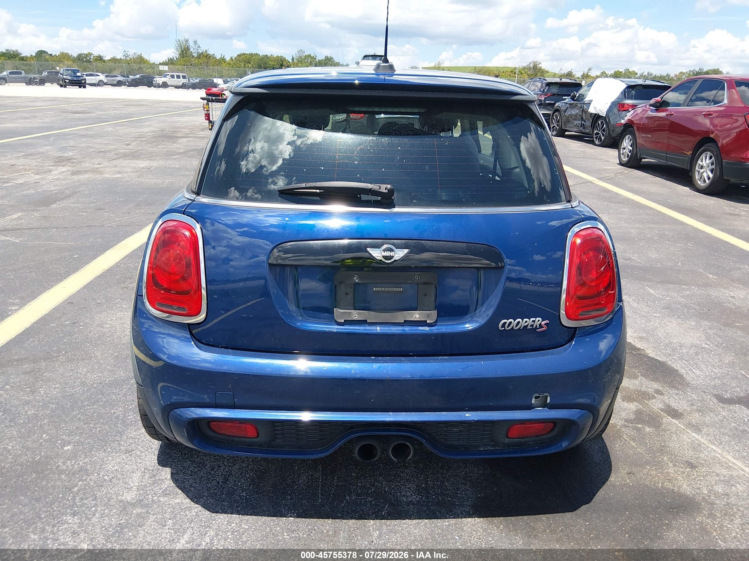 2015 Mini Hardtop Cooper S Blue vin: WMWXP7C54F2A34448