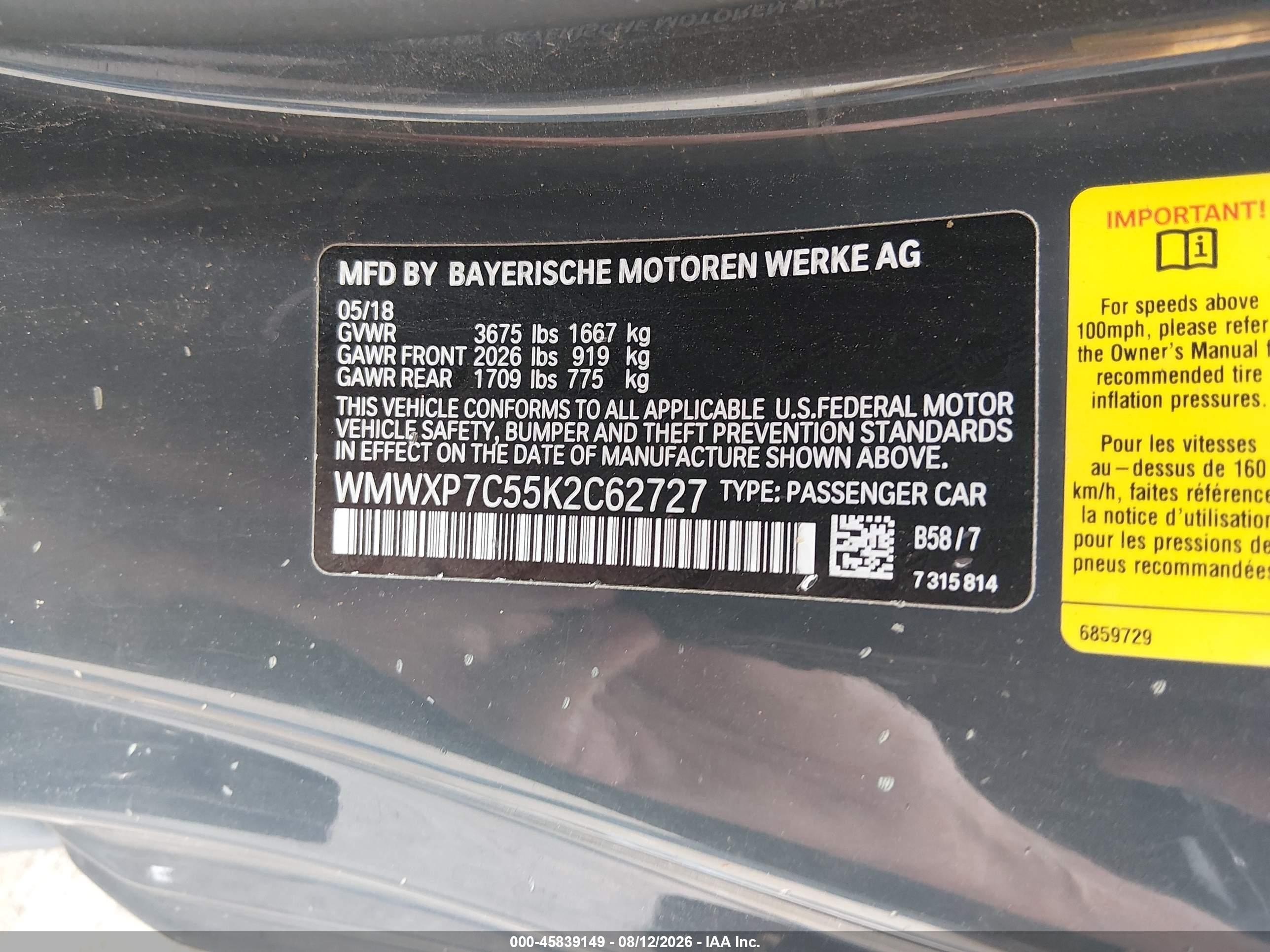 2019 Mini Hardtop Cooper S Gray vin: WMWXP7C55K2C62727