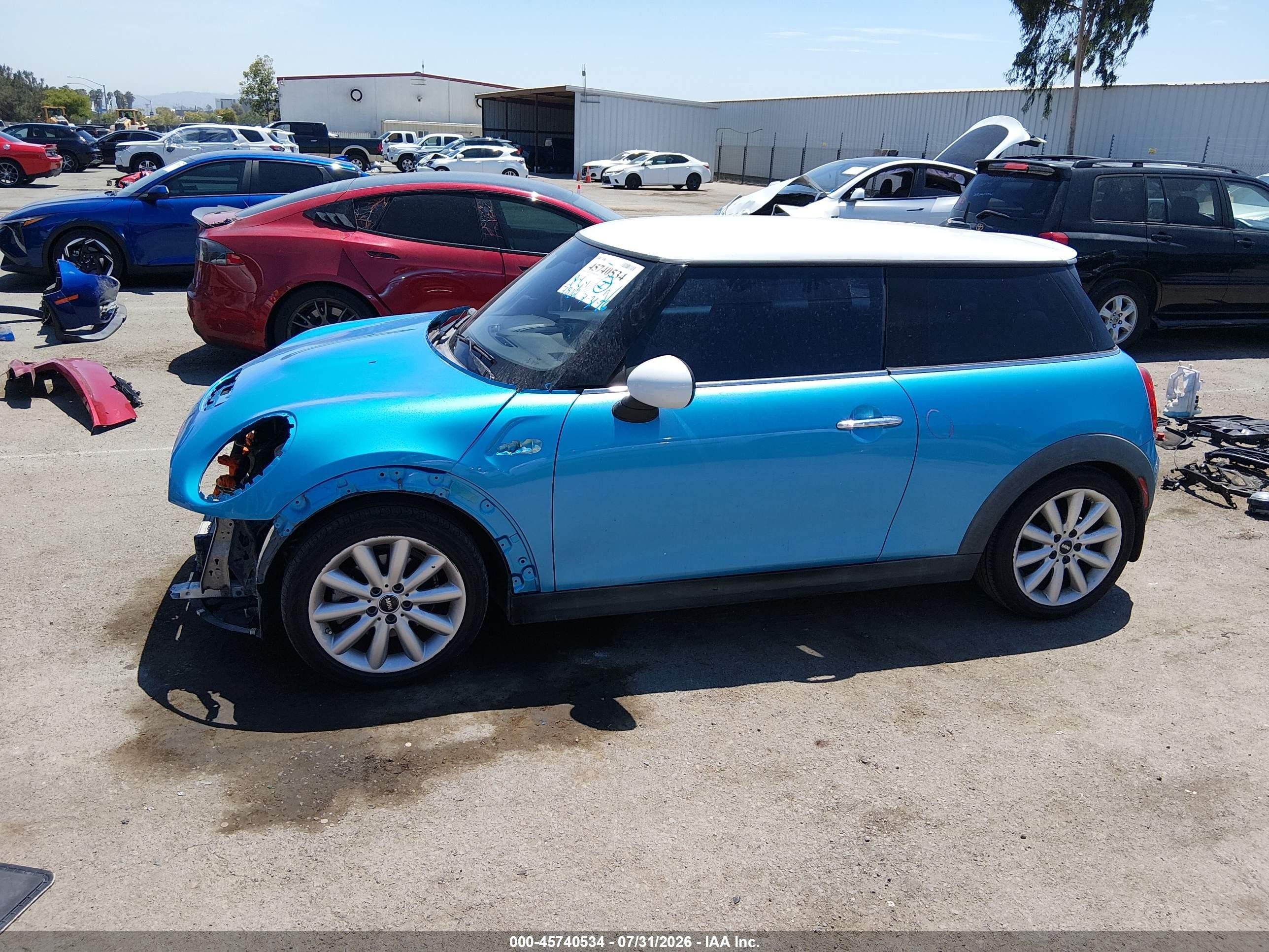 2015 Mini Hardtop Cooper S Синий vin: WMWXP7C58F2A41158