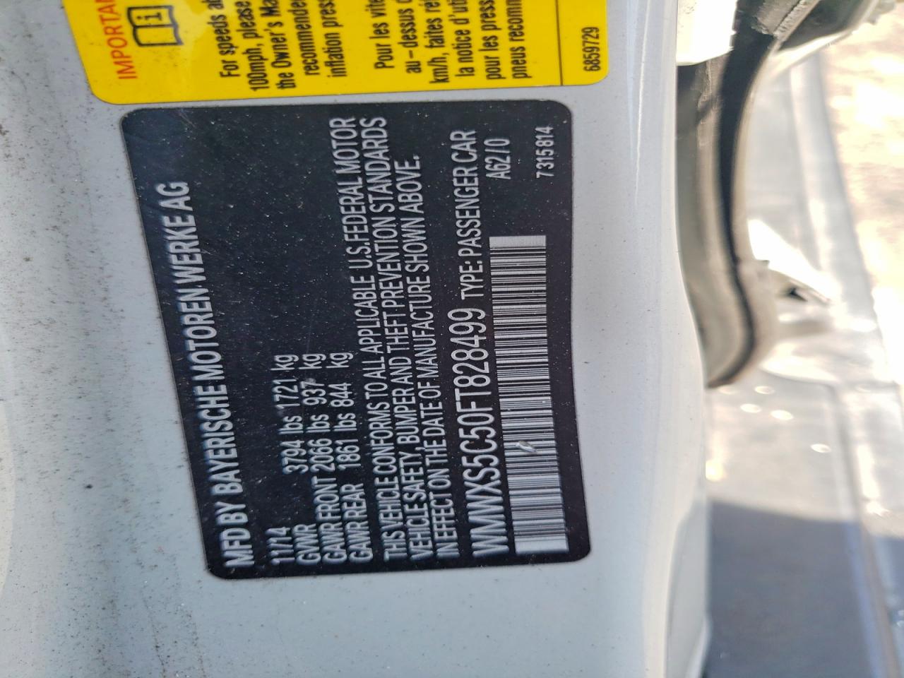 2015 Mini Cooper Gray vin: WMWXS5C50FT828499