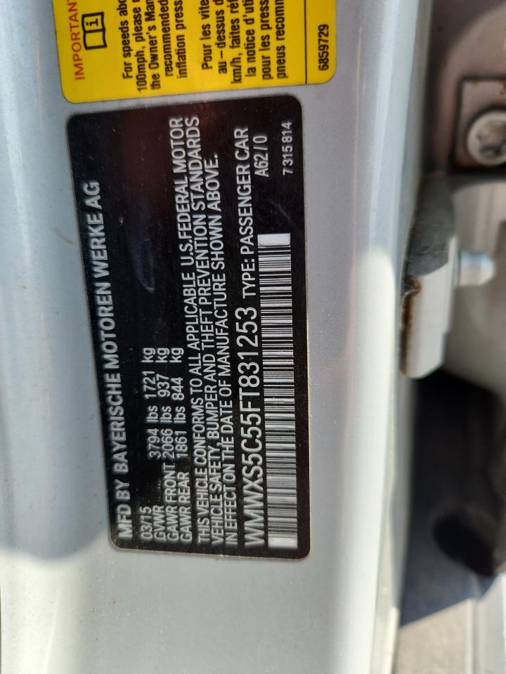 2015 Mini Cooper Silver vin: WMWXS5C55FT831253