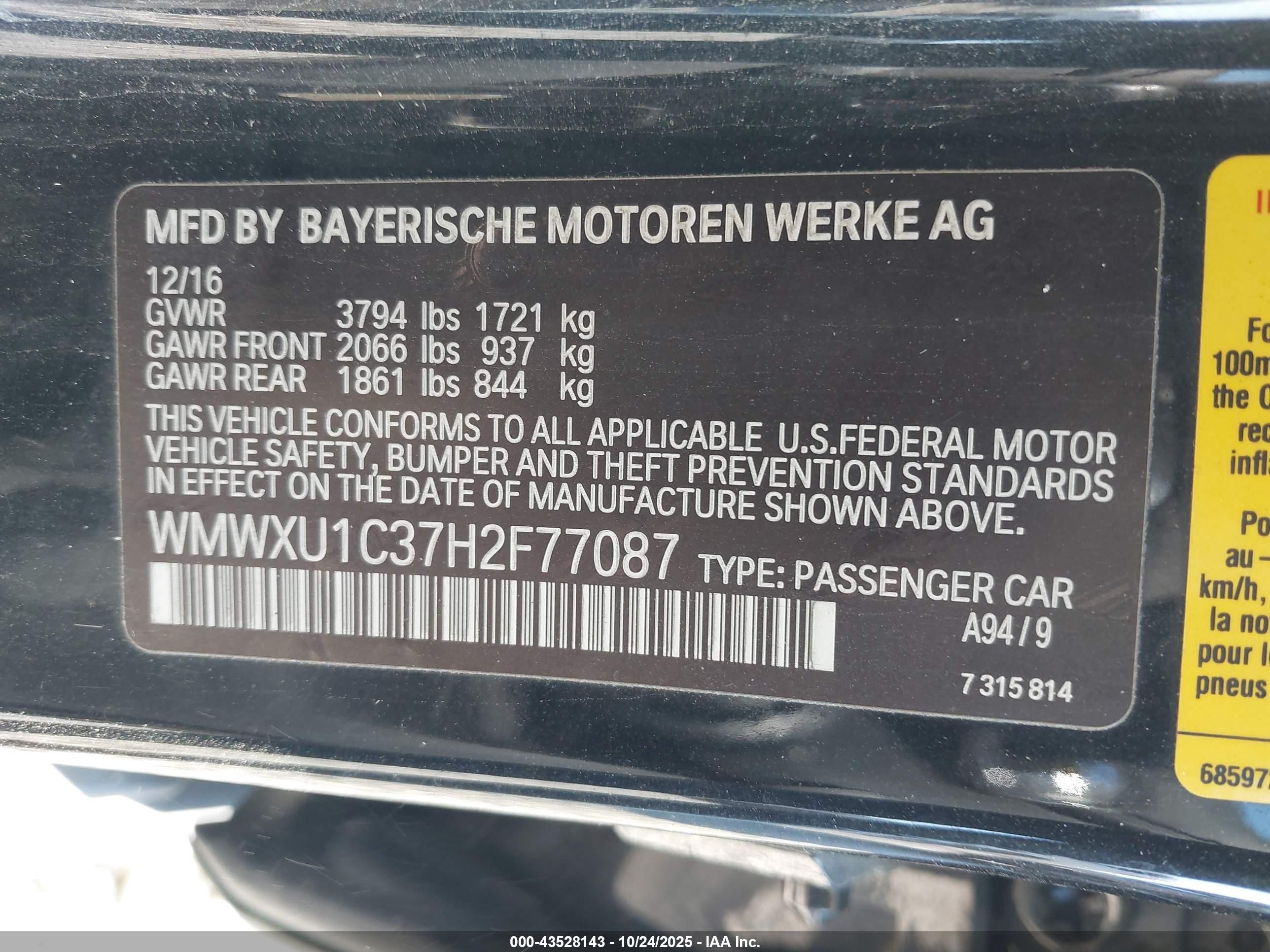 2017 Mini Hardtop Cooper Black vin: WMWXU1C37H2F77087