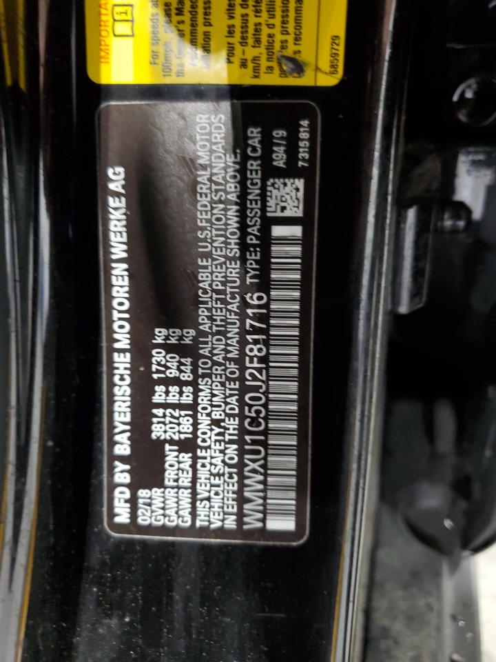 2018 Mini Cooper Черный vin: WMWXU1C50J2F81716