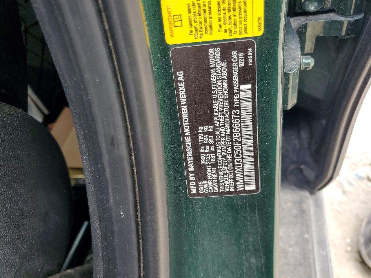 2015 Mini Cooper S Green vin: WMWXU3C50F2B66673