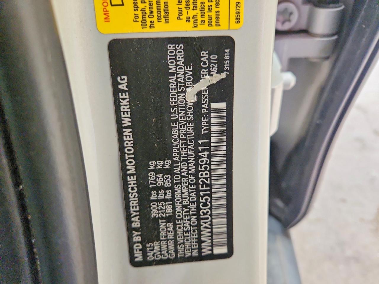 2015 Mini Cooper S Silver vin: WMWXU3C51F2B59411