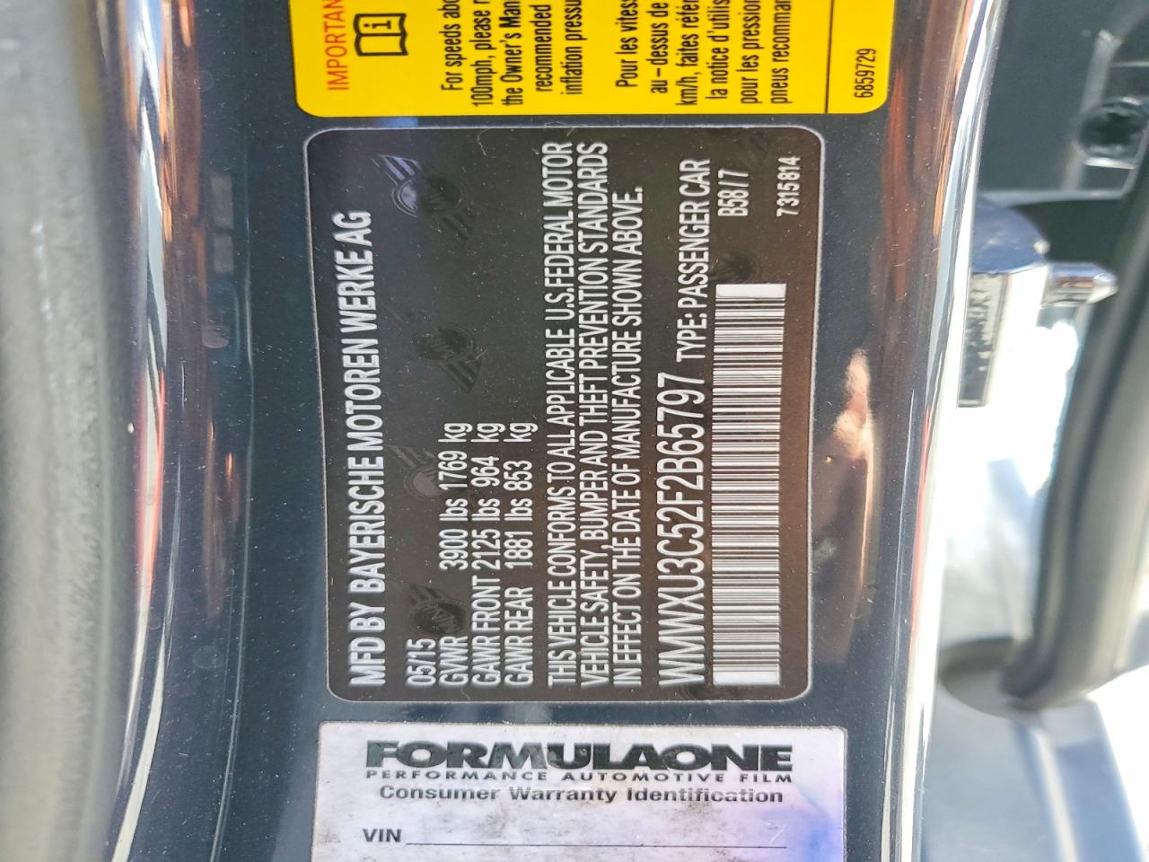 2015 Mini Cooper S Gray vin: WMWXU3C52F2B65797