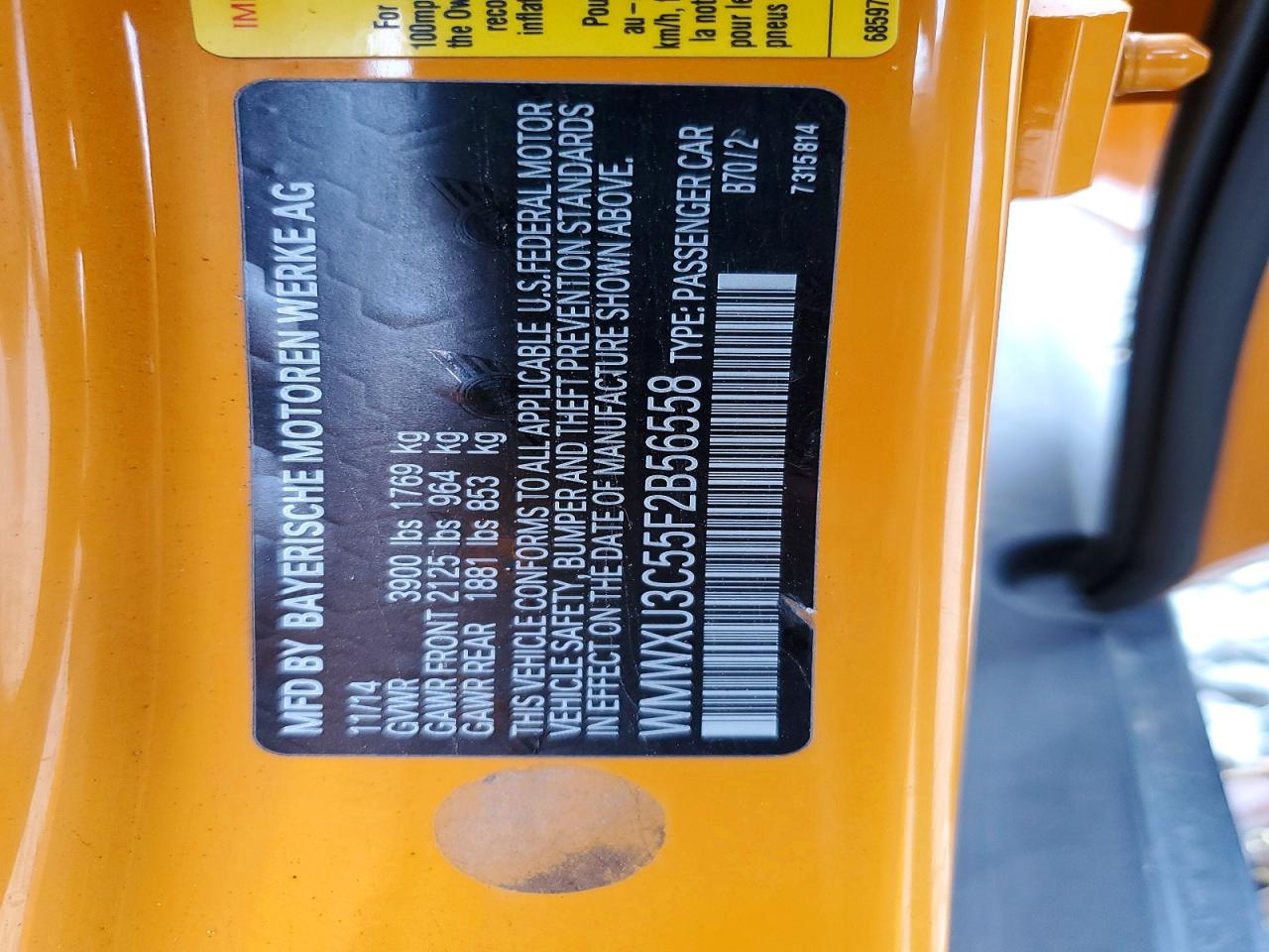2015 Mini Cooper S Yellow vin: WMWXU3C55F2B56558