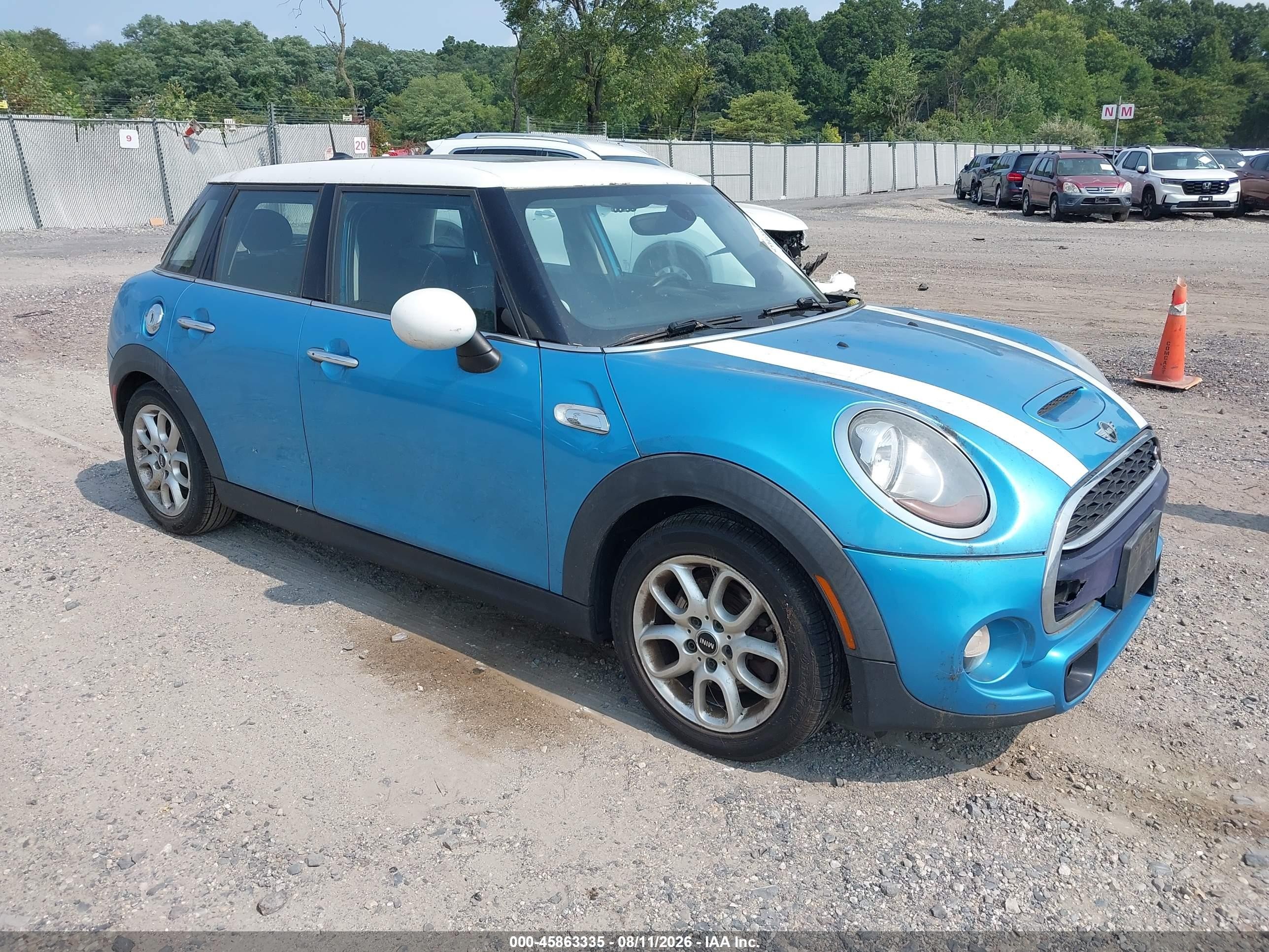 2015 Mini Hardtop Cooper S Blue vin: WMWXU3C57FT892215