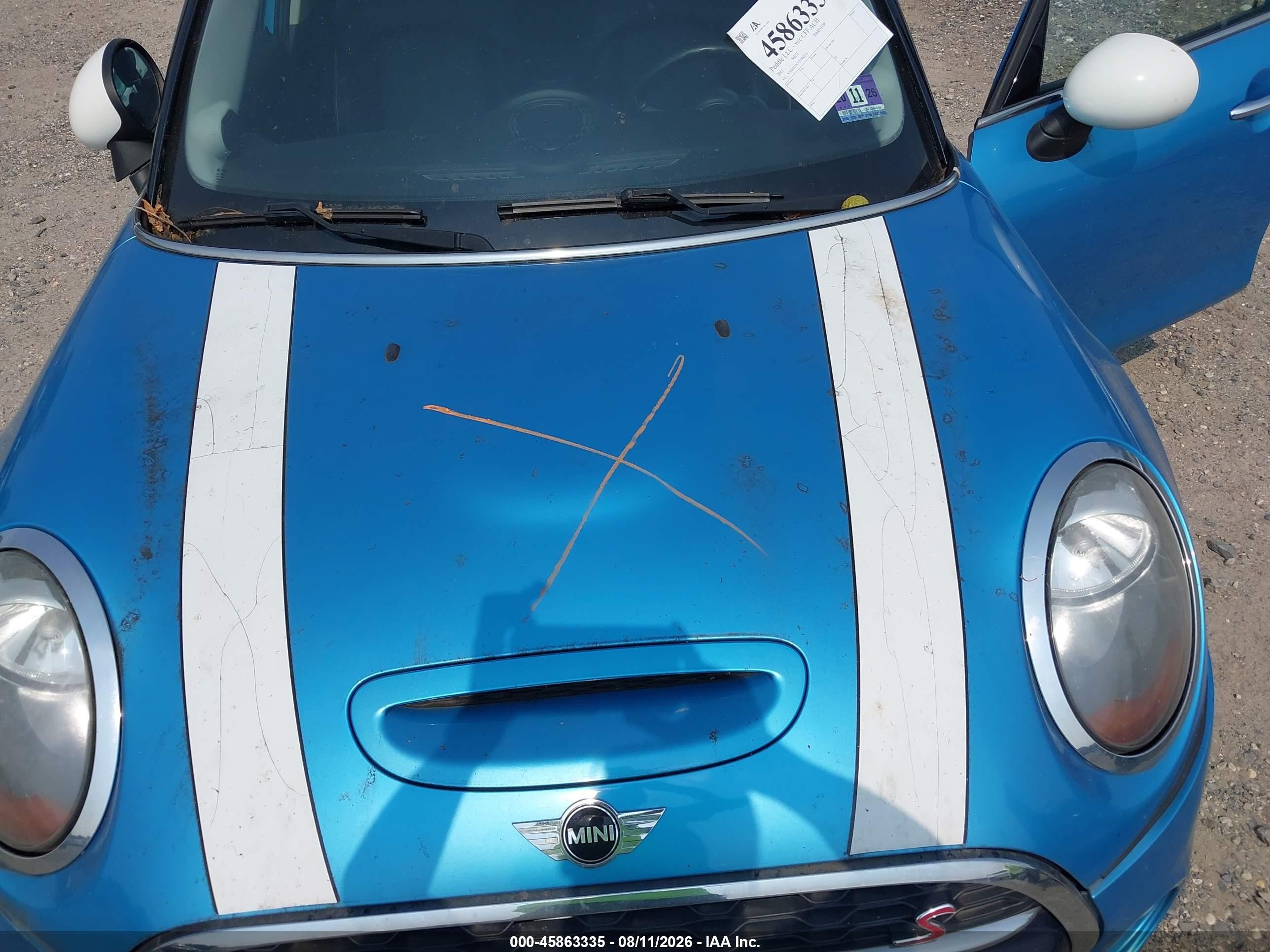 2015 Mini Hardtop Cooper S Blue vin: WMWXU3C57FT892215