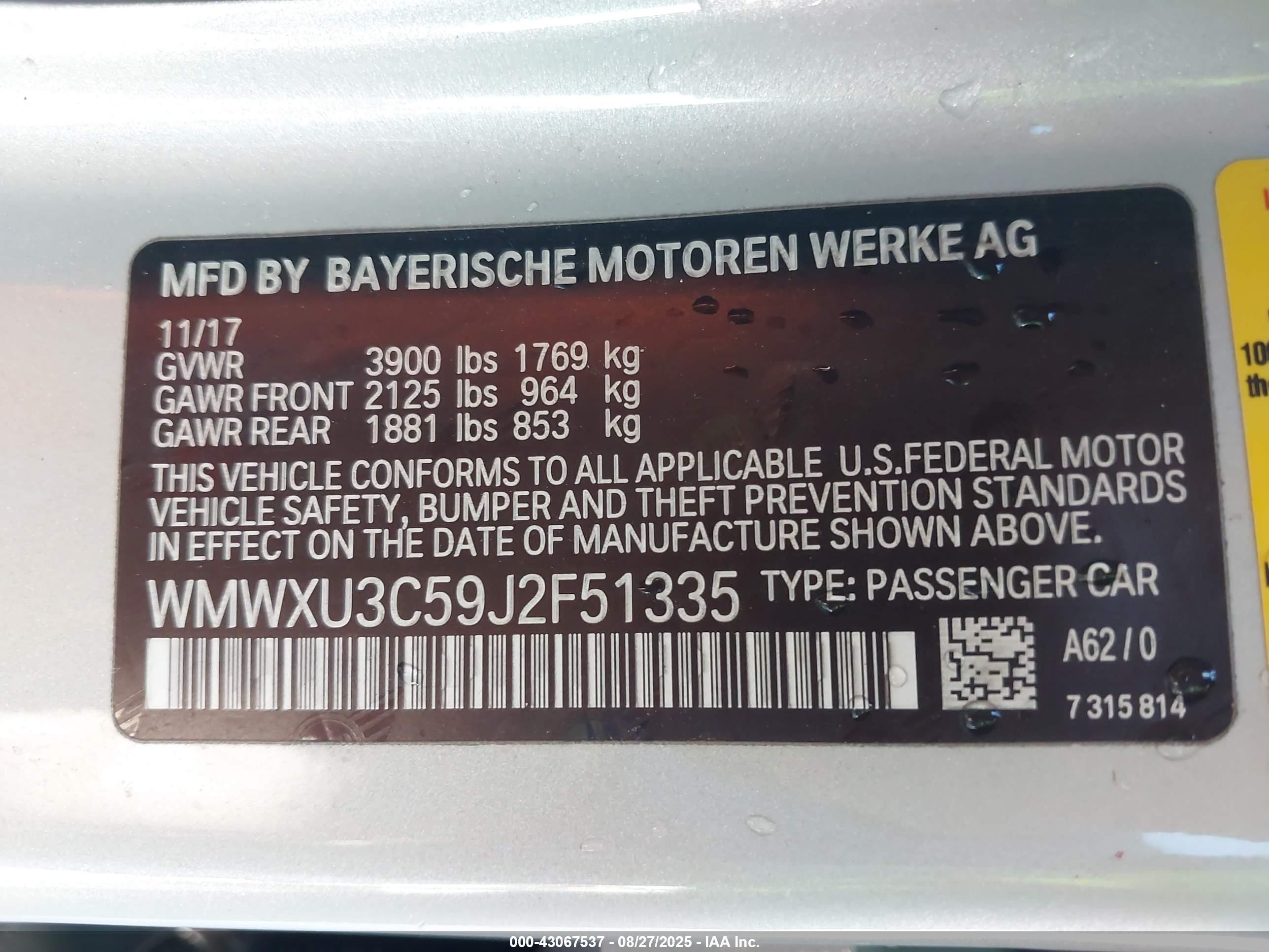 2018 Mini Hardtop Cooper S Серебряный vin: WMWXU3C59J2F51335