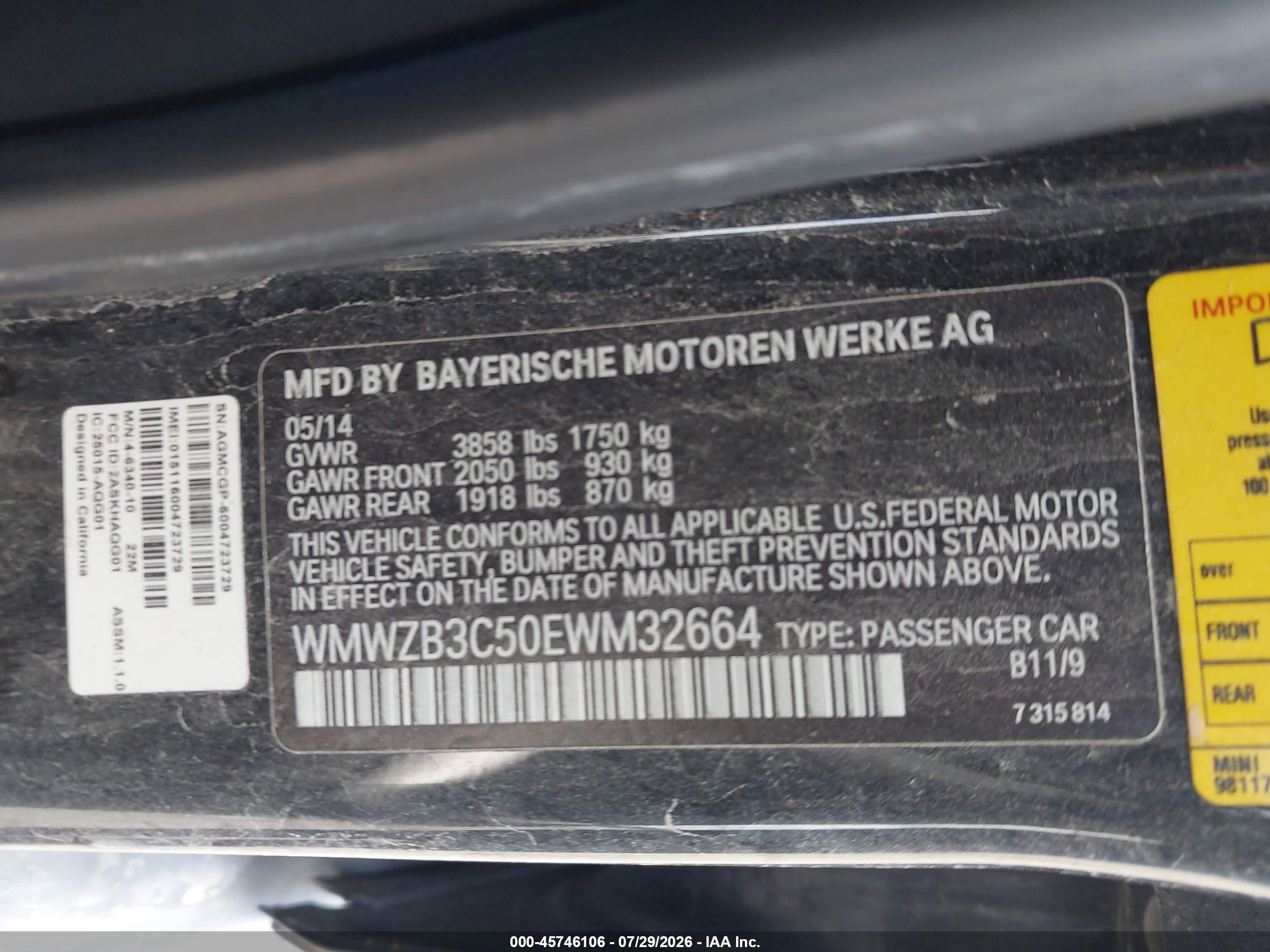 2014 Mini Countryman Cooper Gray vin: WMWZB3C50EWM32664