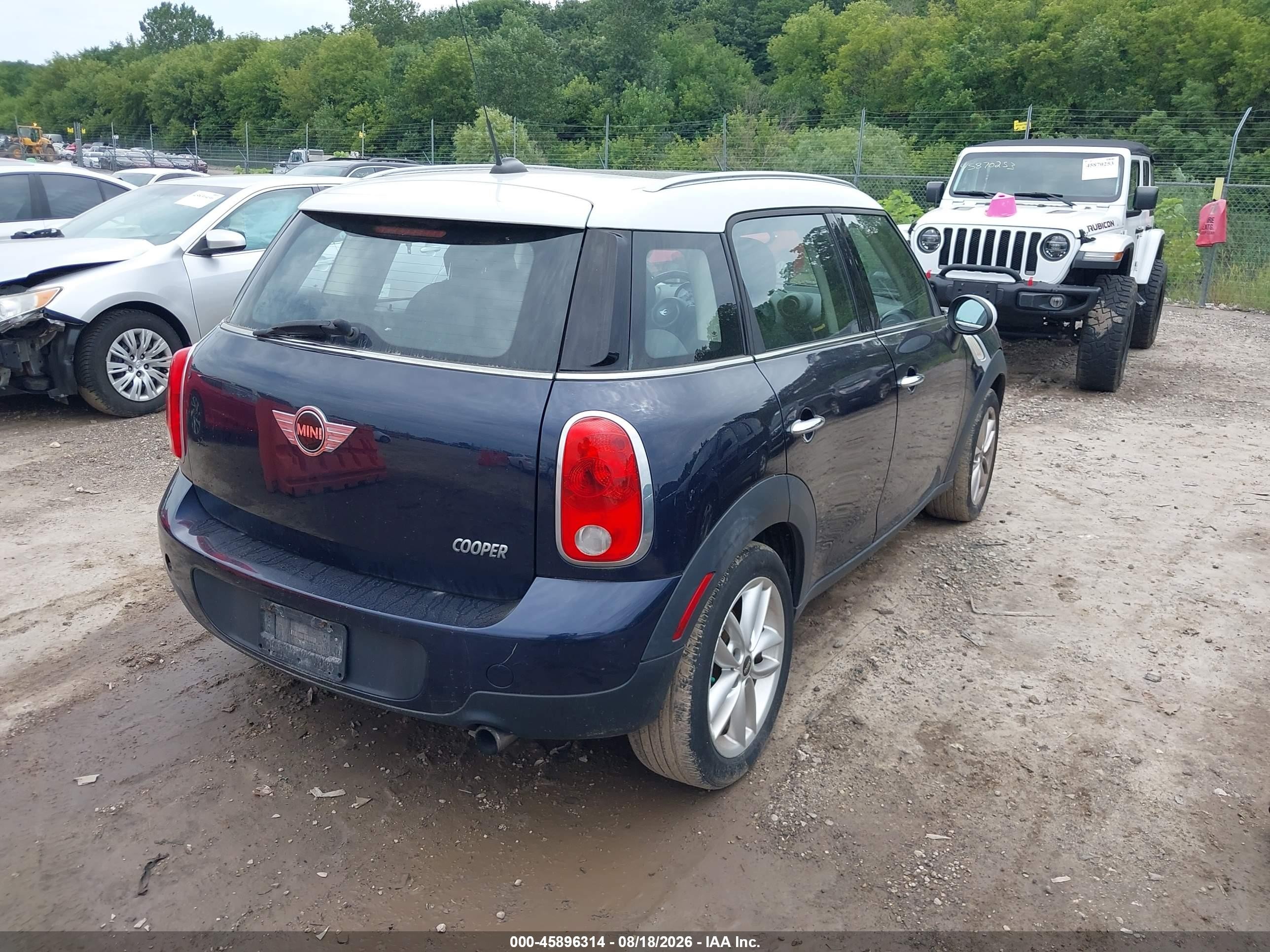 2012 Mini Cooper Countryman   Blue vin: WMWZB3C51CWM04319