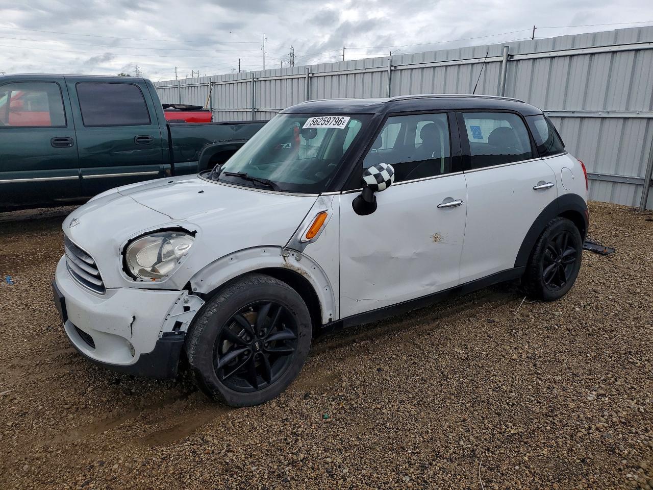 2012 Mini Cooper Countryman White vin: WMWZB3C52CWM03017