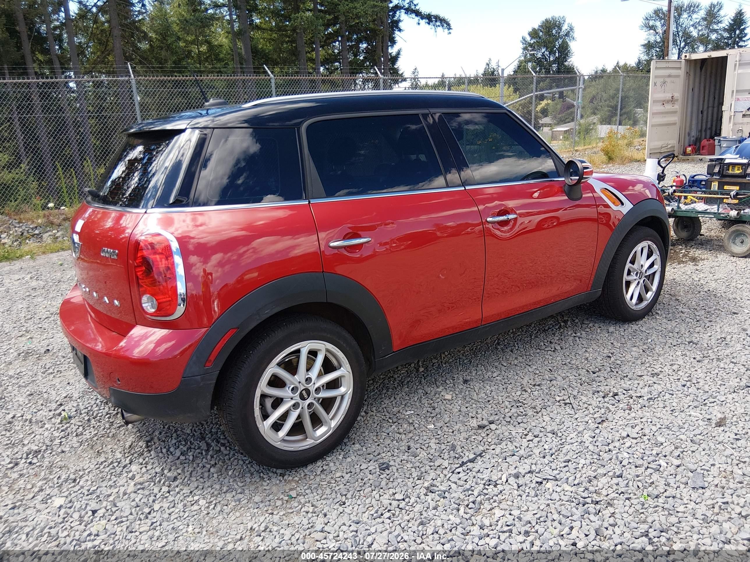 2015 Mini Countryman Cooper Красный vin: WMWZB3C52FWR44959