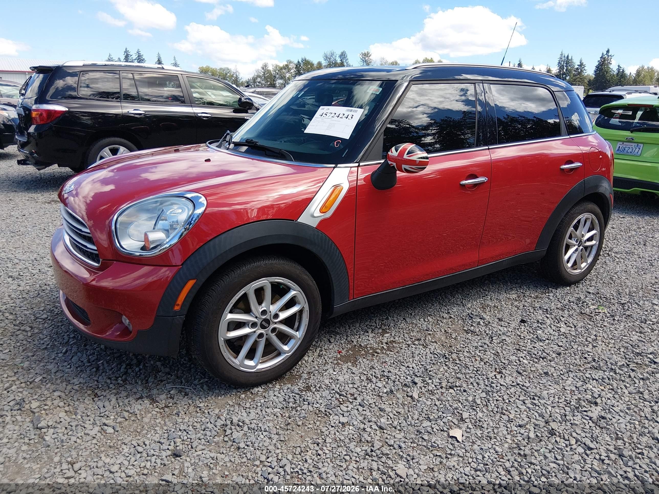 2015 Mini Countryman Cooper Красный vin: WMWZB3C52FWR44959