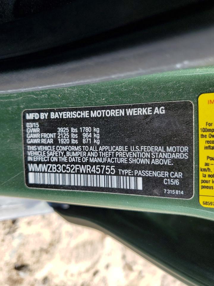 2015 Mini Cooper Countryman Green vin: WMWZB3C52FWR45755