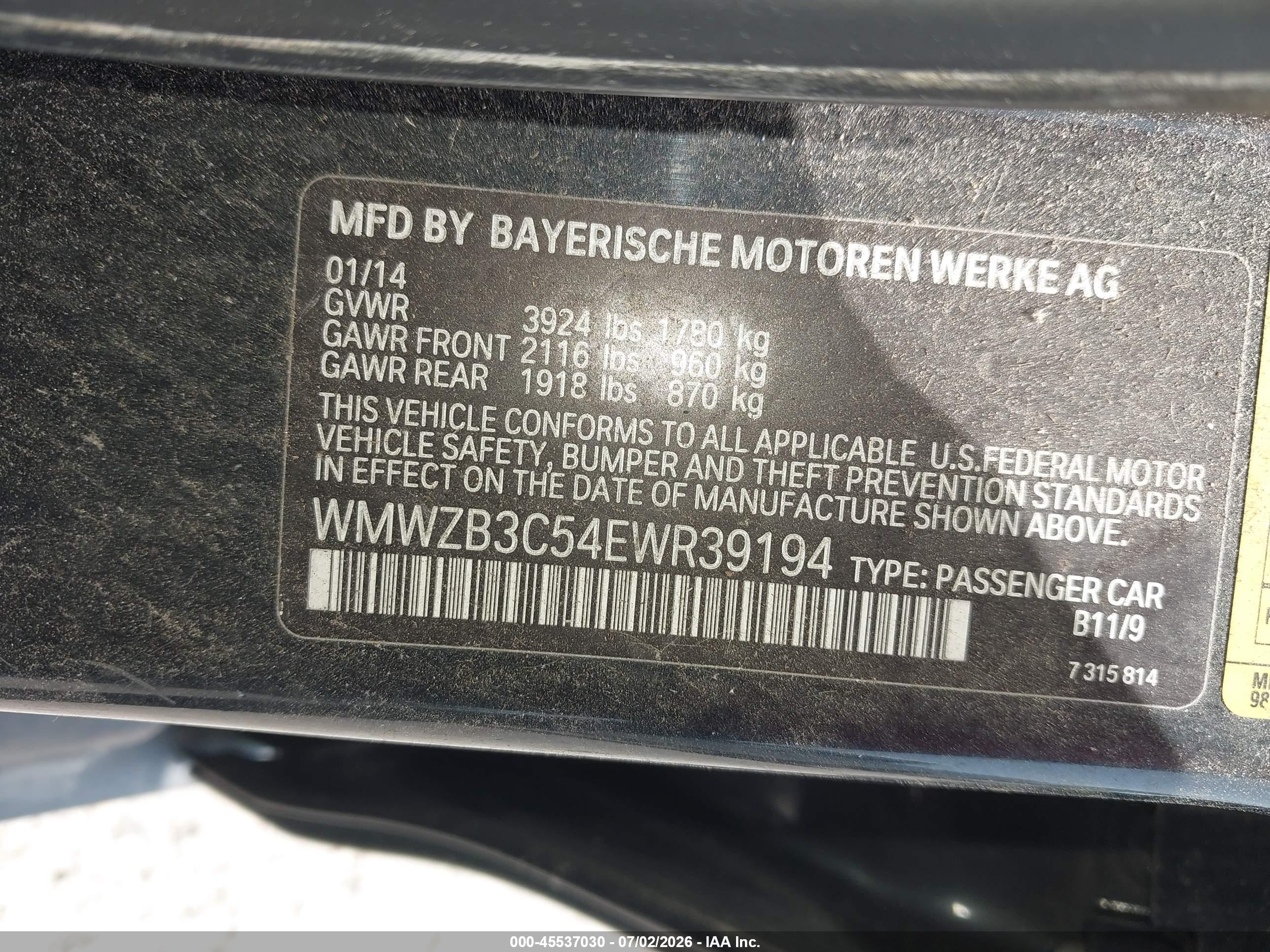 2014 Mini Countryman Cooper Черный vin: WMWZB3C54EWR39194
