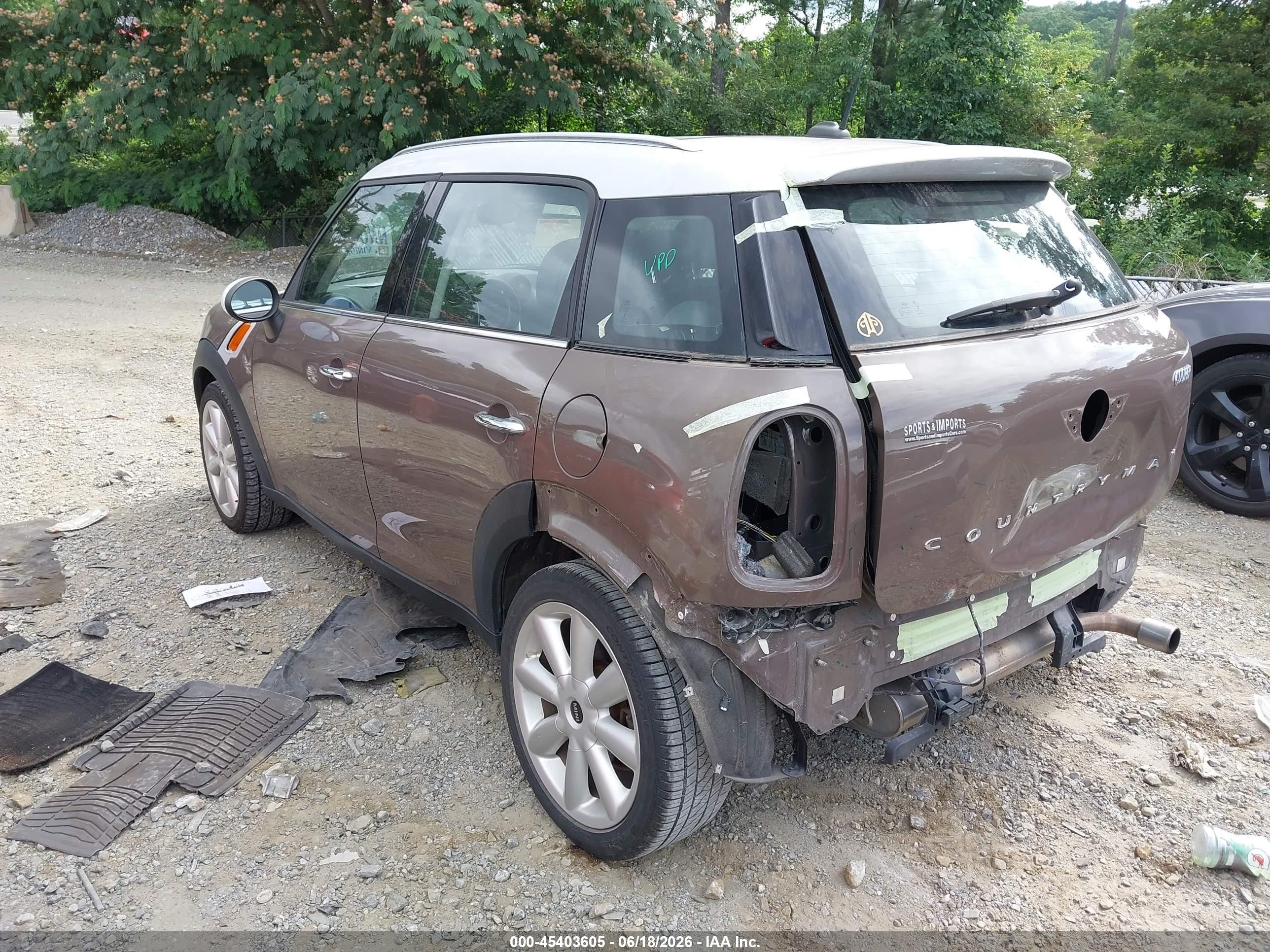 2015 Mini Countryman Cooper Brown vin: WMWZB3C54FWR42940