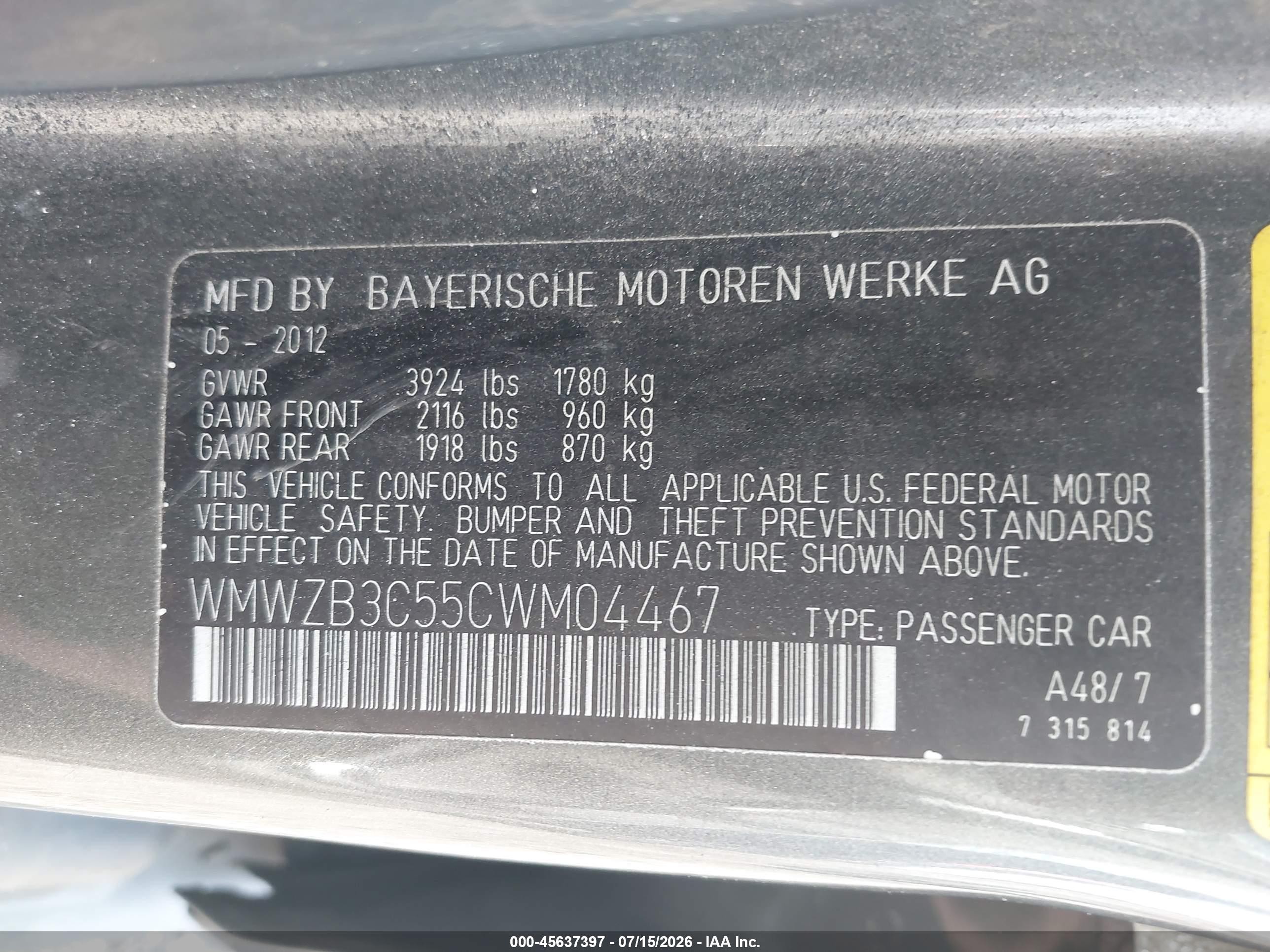 2012 Mini Cooper Countryman   Gray vin: WMWZB3C55CWM04467