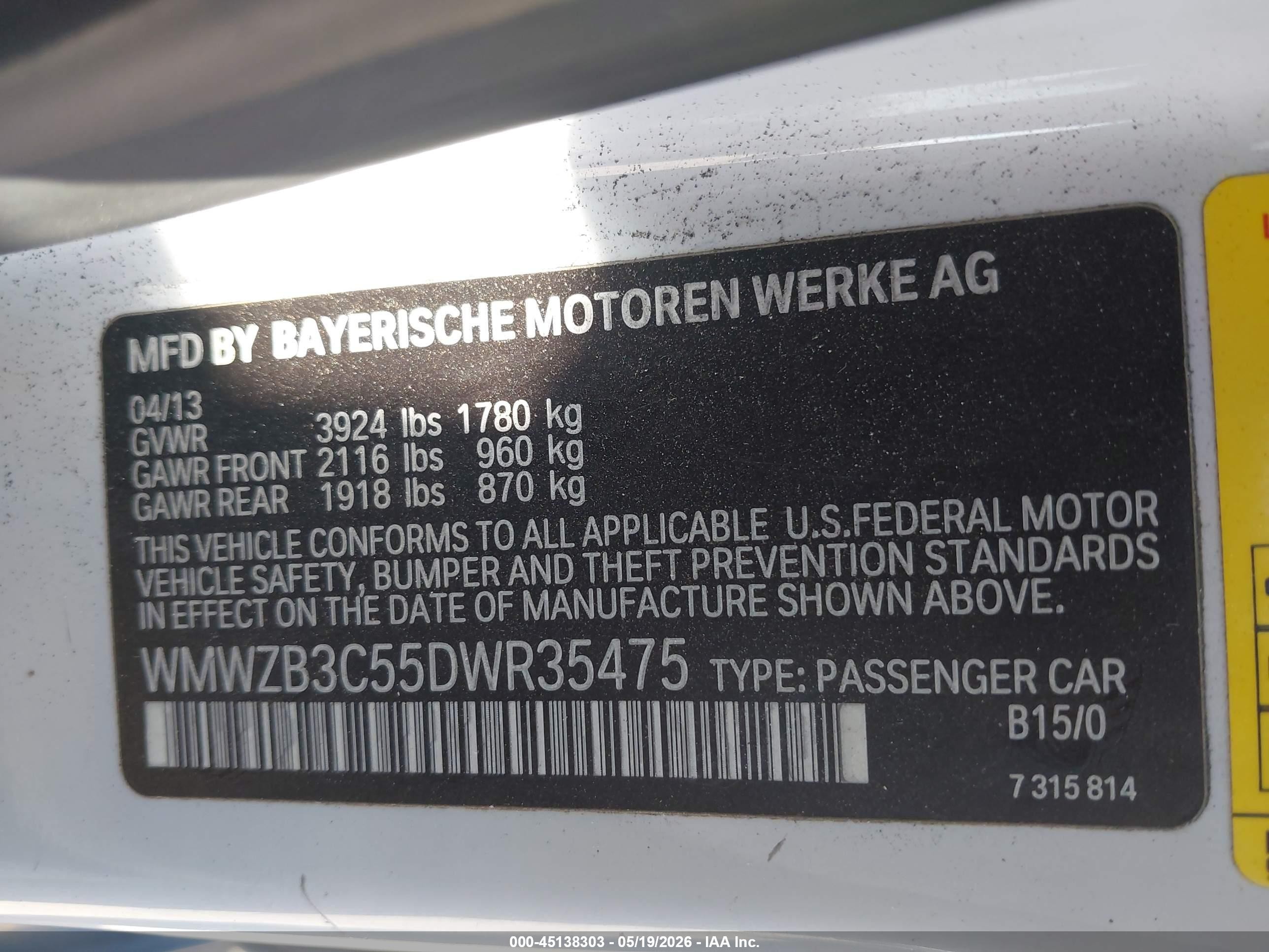 2013 Mini Countryman Cooper Белый vin: WMWZB3C55DWR35475