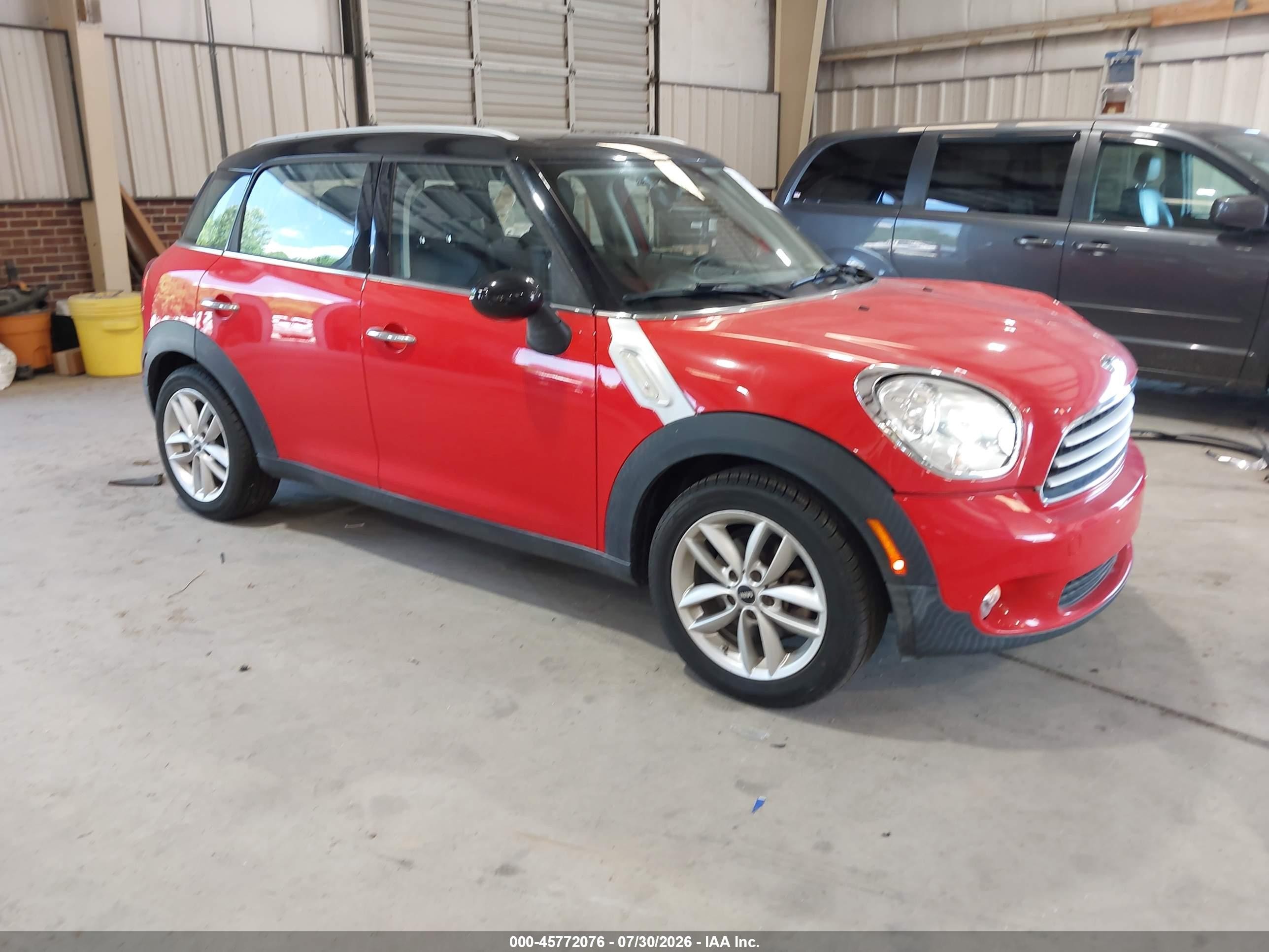2012 Mini Cooper Countryman   Красный vin: WMWZB3C56CWM03070