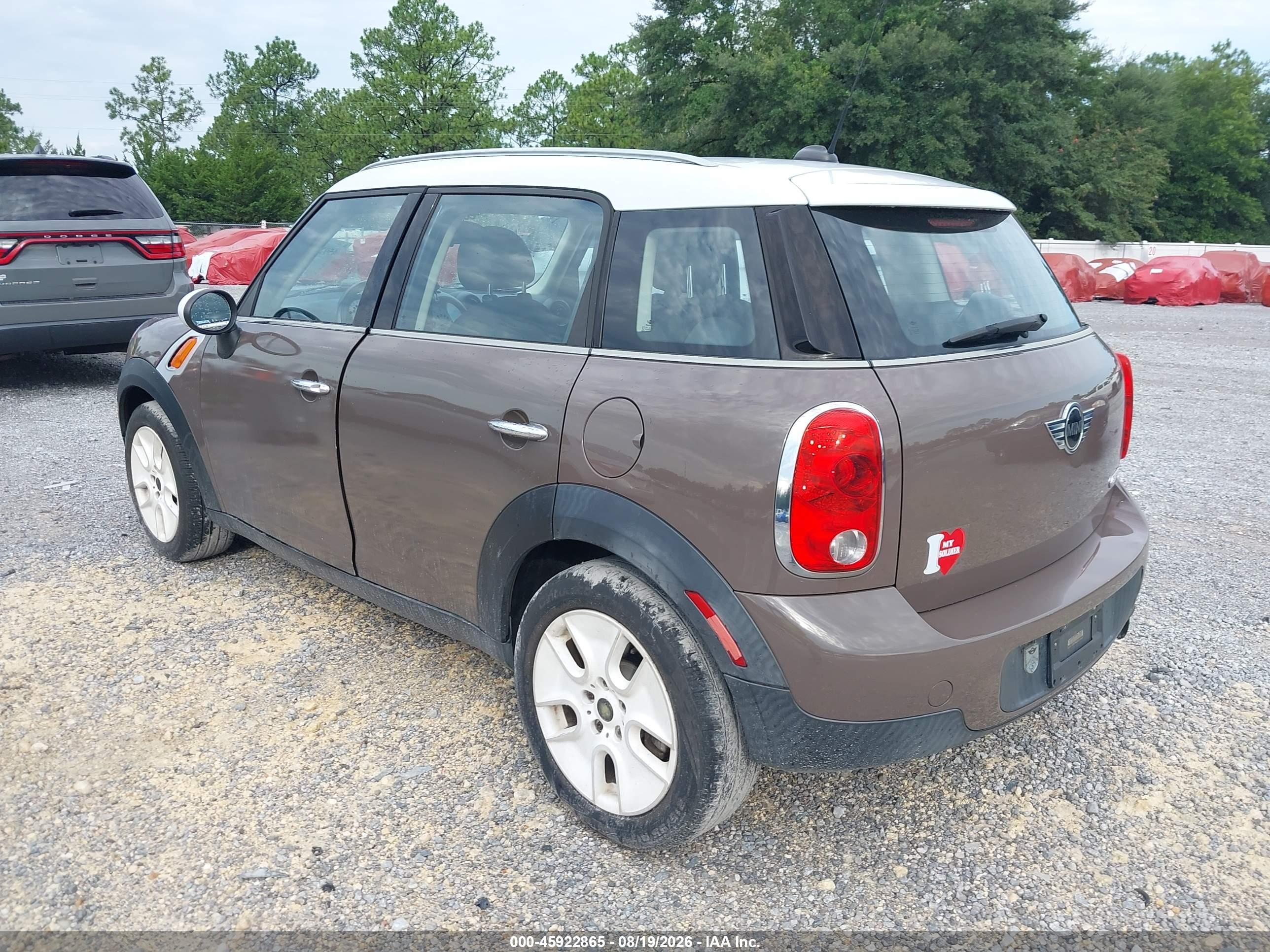 2012 Mini Cooper Countryman   Brown vin: WMWZB3C56CWM04722