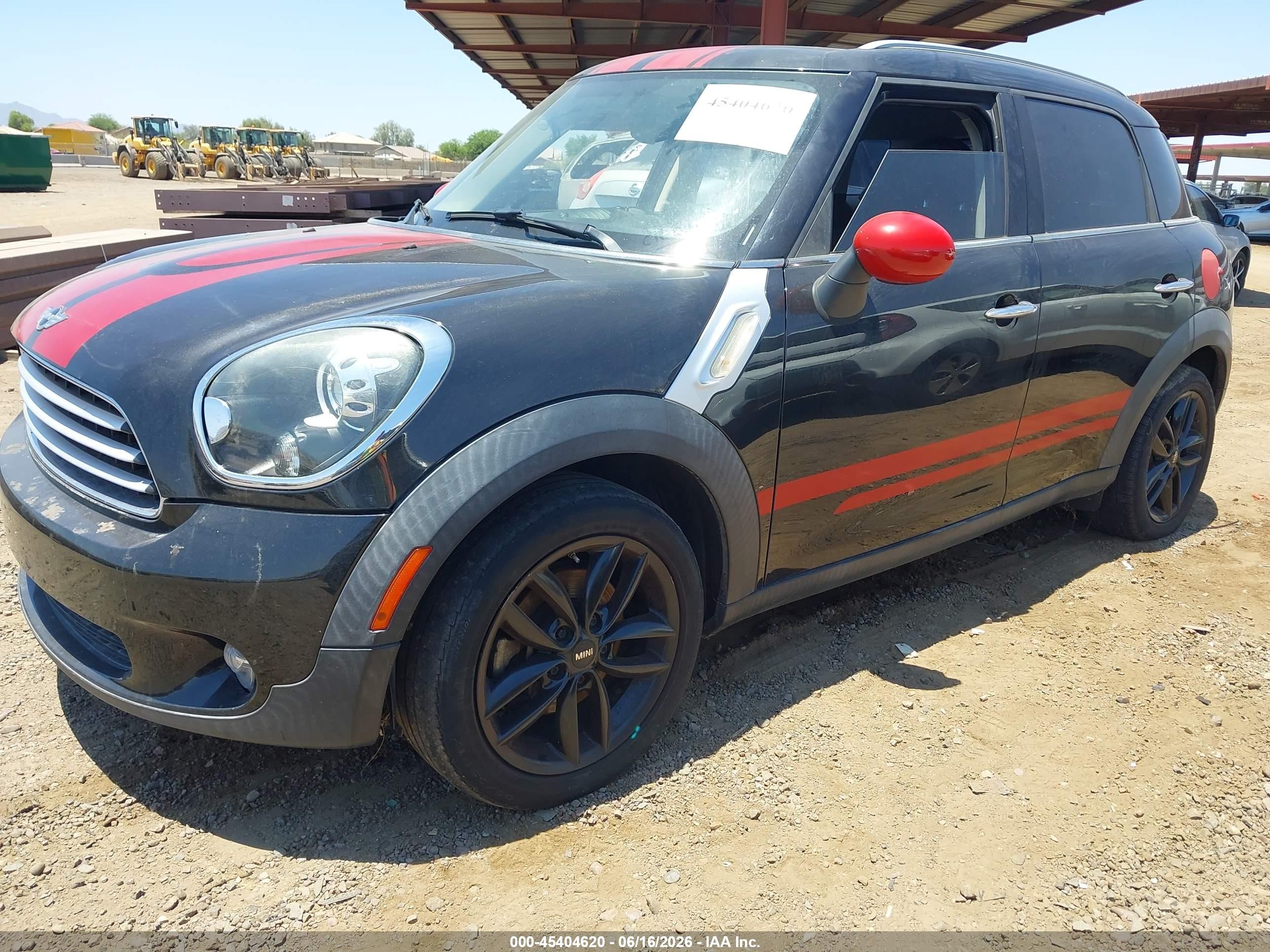 2012 Mini Cooper Countryman   Black vin: WMWZB3C56CWM06888