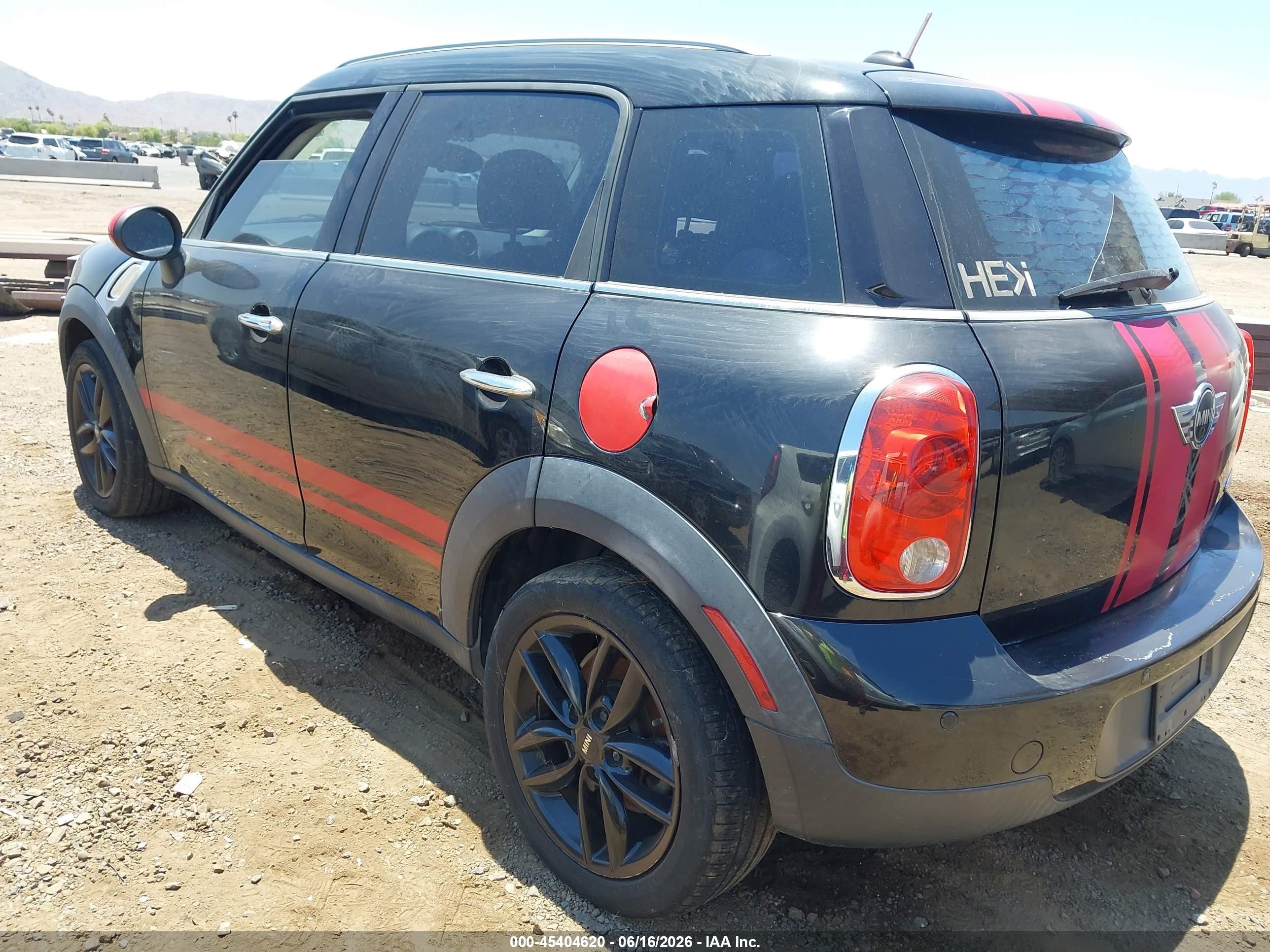 2012 Mini Cooper Countryman   Black vin: WMWZB3C56CWM06888