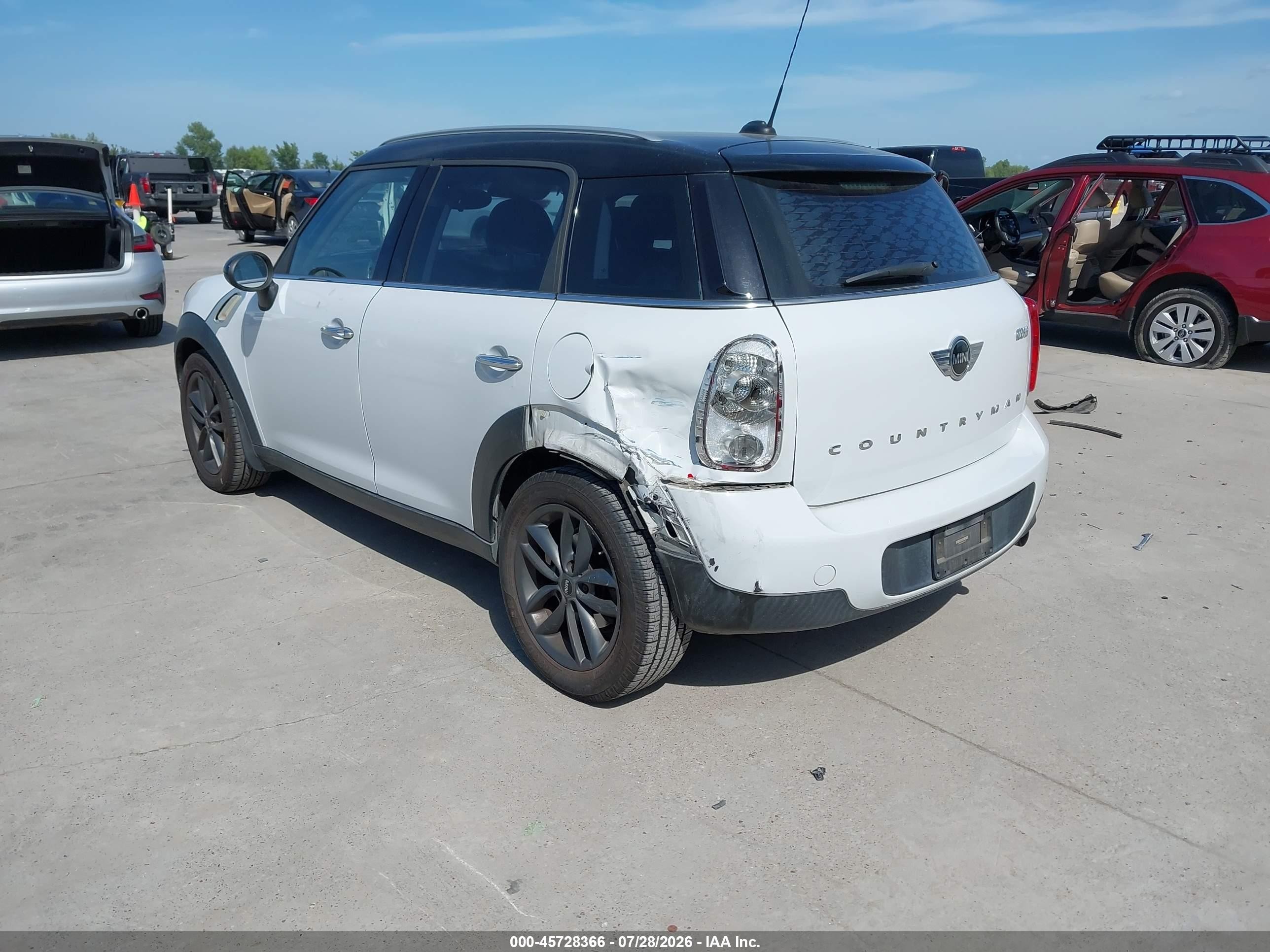 2014 Mini Countryman Cooper Белый vin: WMWZB3C56EWR37950