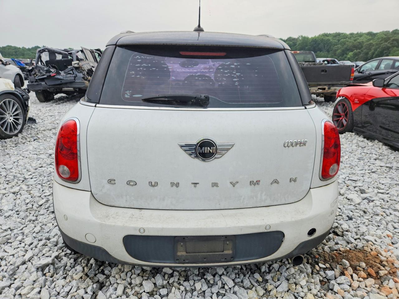 2014 Mini Cooper Countryman White vin: WMWZB3C56EWR40220