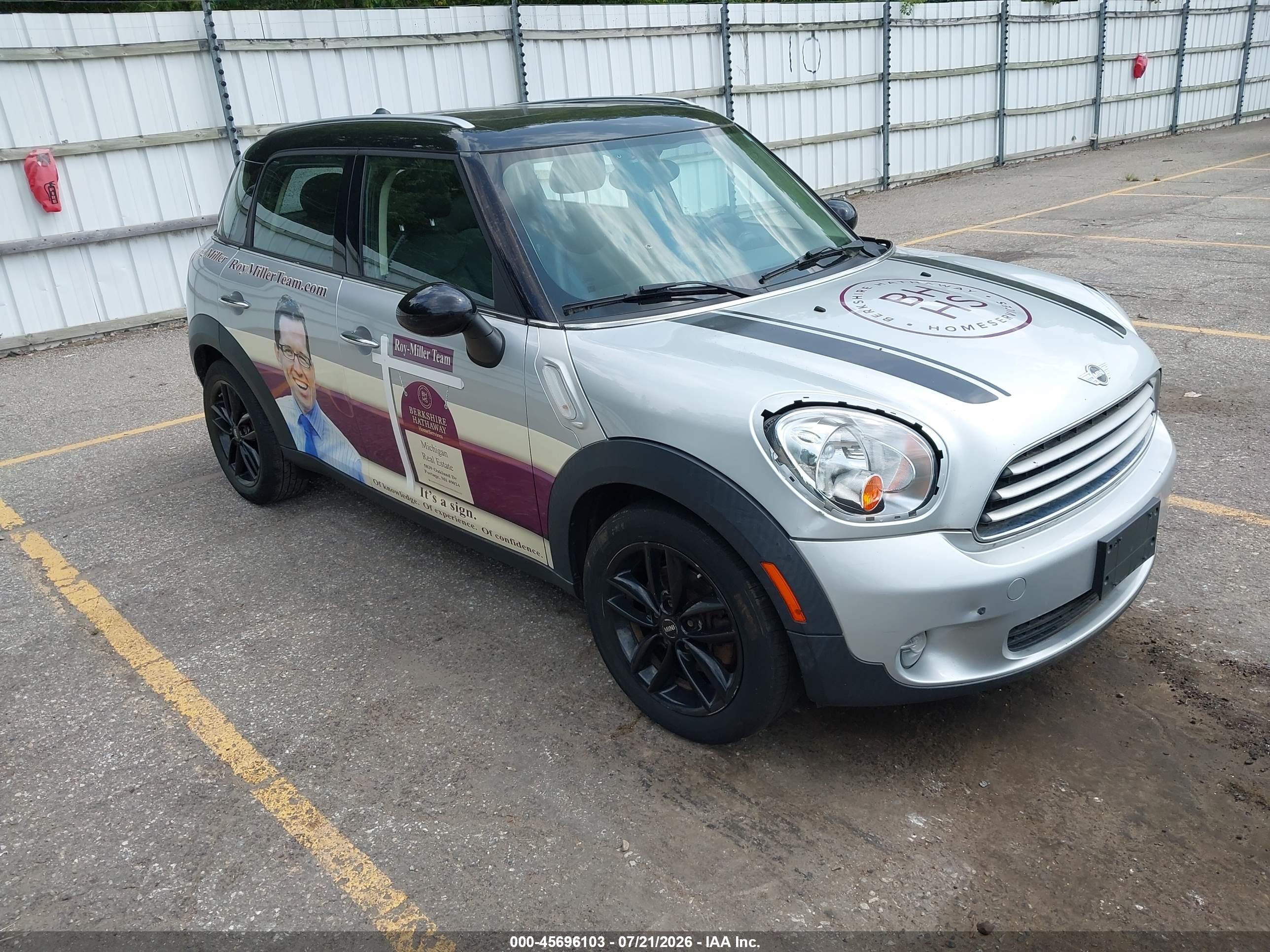 2012 Mini Cooper Countryman   Серебряный vin: WMWZB3C57CWM06608
