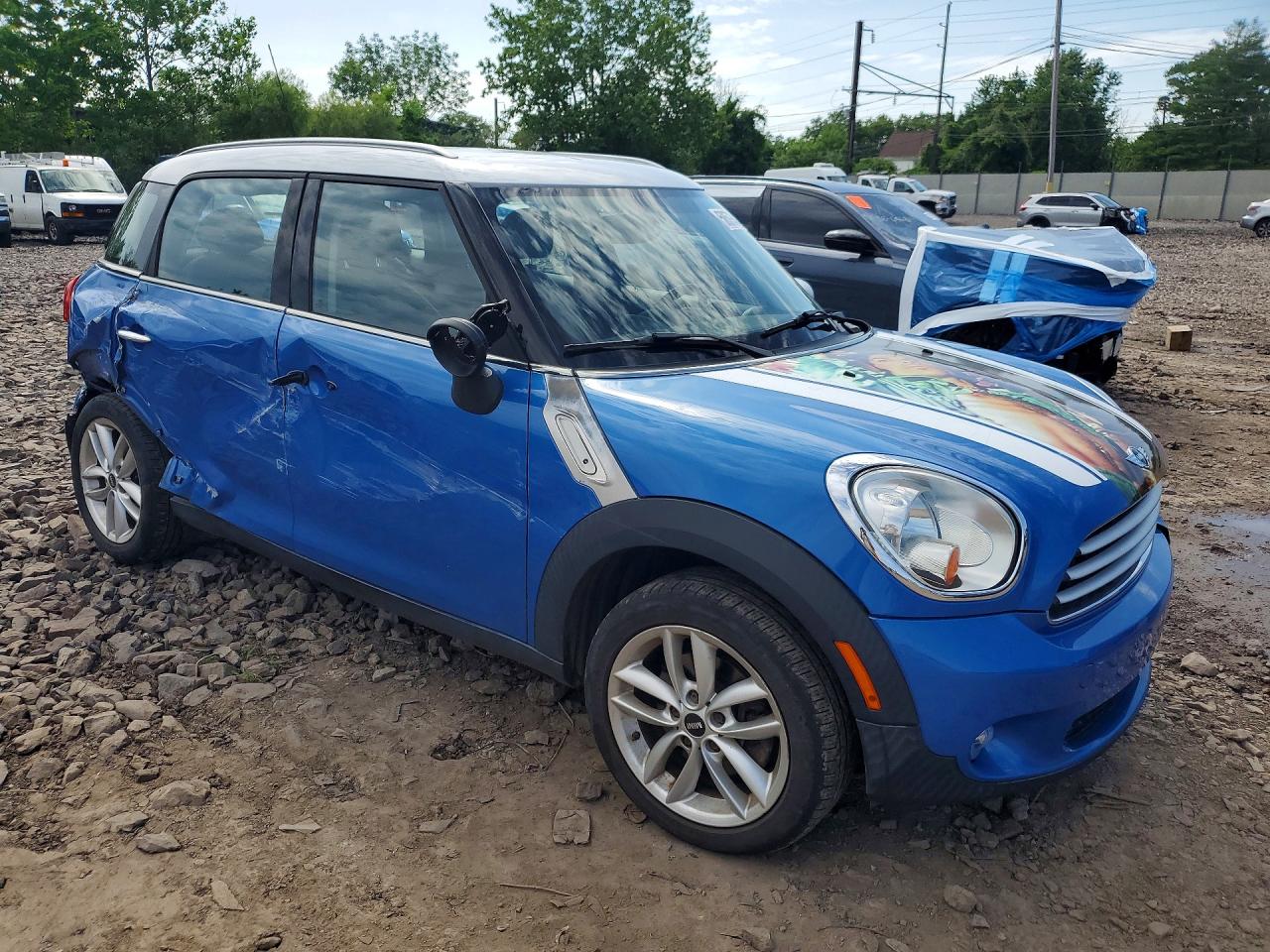 2012 Mini Cooper Countryman Blue vin: WMWZB3C57CWM29998