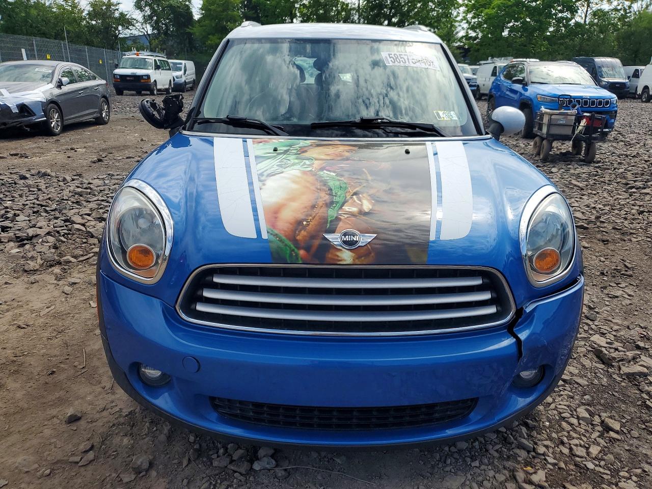 2012 Mini Cooper Countryman Blue vin: WMWZB3C57CWM29998
